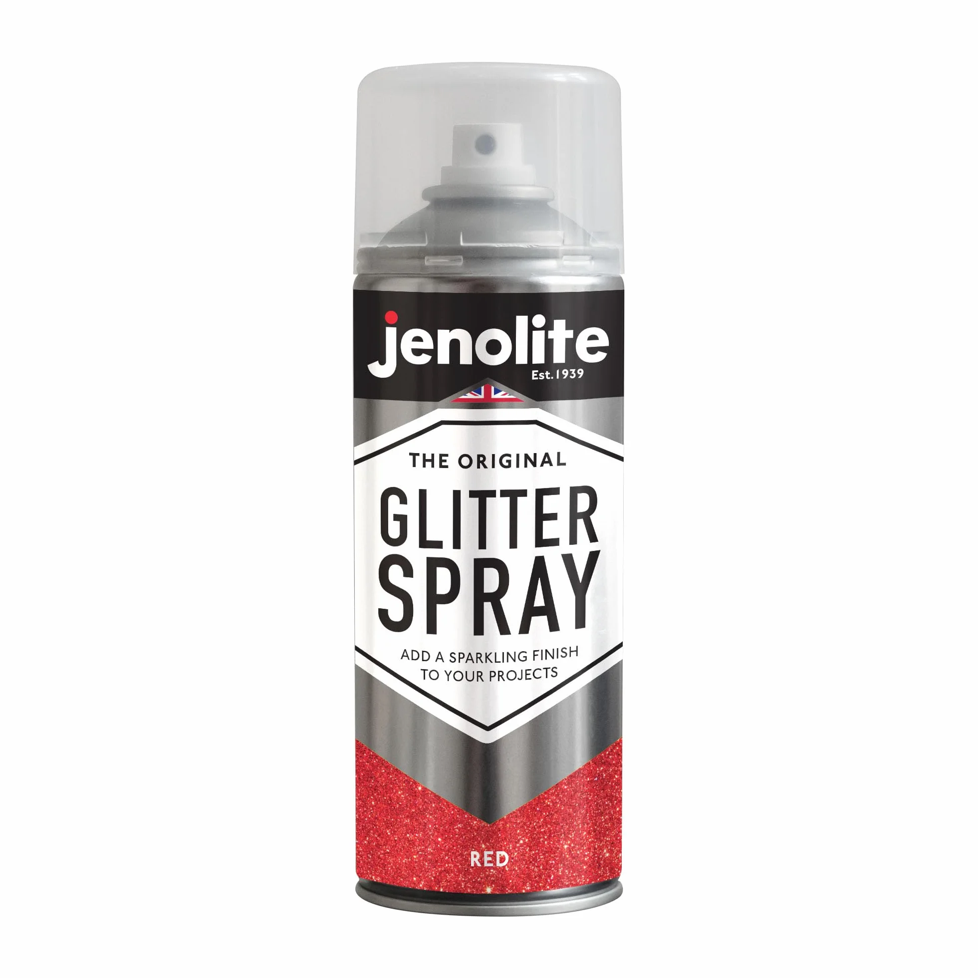 JENOLITE Lakier brokatowy w sprayu CZERWONY Multisurface 3 x 400 ml