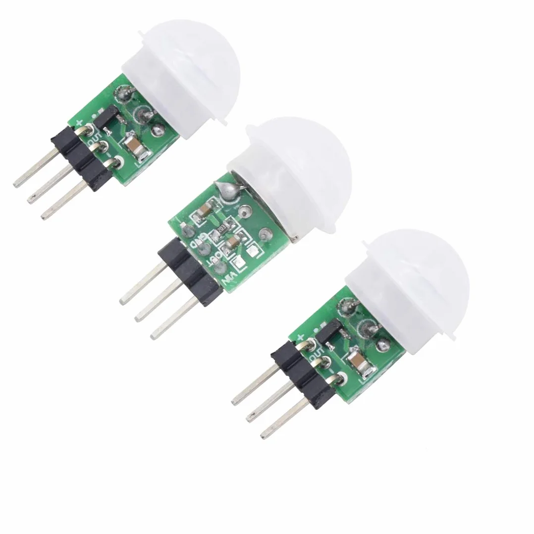 Hailege 3 szt. AM312 Mini Pyroelektryczny czujnik PIR moduł czujnika podczerwieni, czujnik podczerwieni do ciała Manual Motion Infrared IR Detector