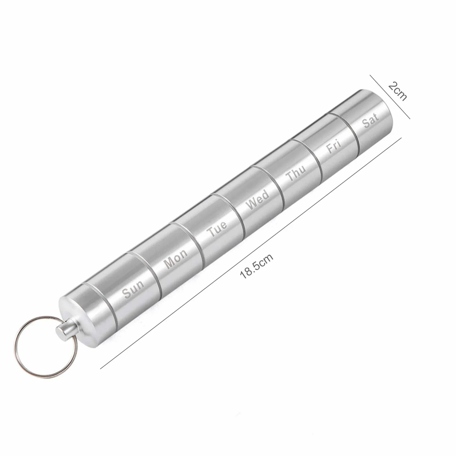 Organizer na Pigułki 7 Dni Wodoodporny Etui ze Stopu Aluminium Przenośny