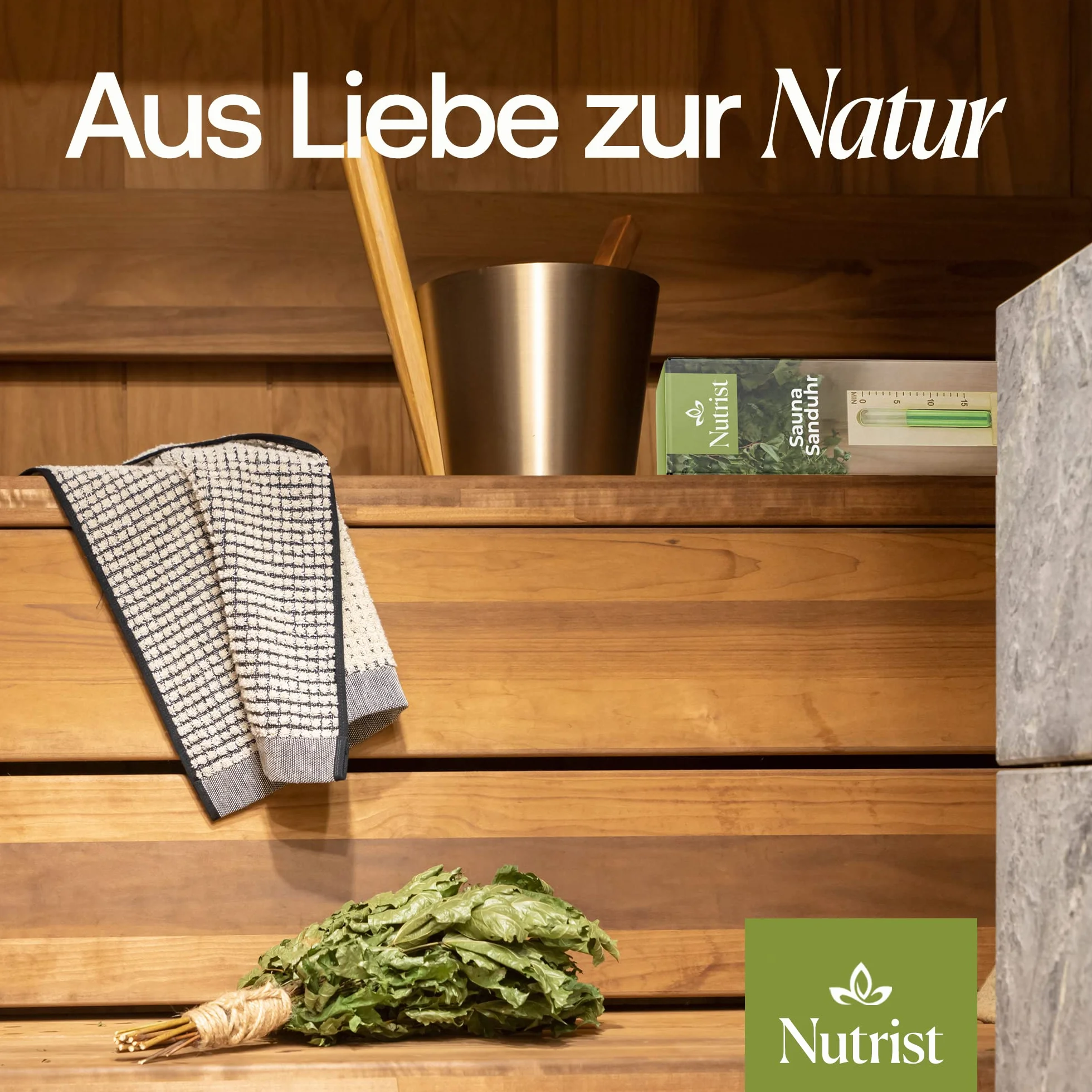 Klepsydra do sauny, 15 minut, w 100% zrównoważona gospodarka leśna, zielony piasek naturalny + 2 śruby ze stali nierdzewnej, szkło wytrzymałe i odporne na wysokie temperatury, zegar do sauny,