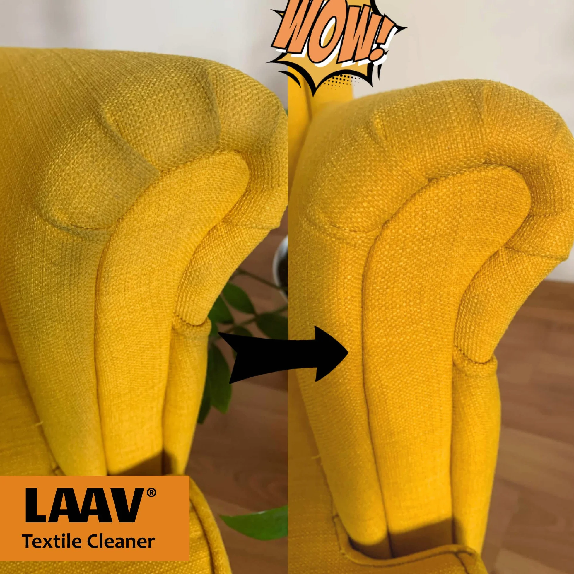 LAAV TEXTILE CLEANER środek do czyszczenia tapicerki sofy (500 ml) – 100% wolny od PFC i wegański – środek do czyszczenia kanapy do efektywnego czyszczenia plam i zanieczyszczeń – środek do czyszczenia dywanów i tekstyliów itp.