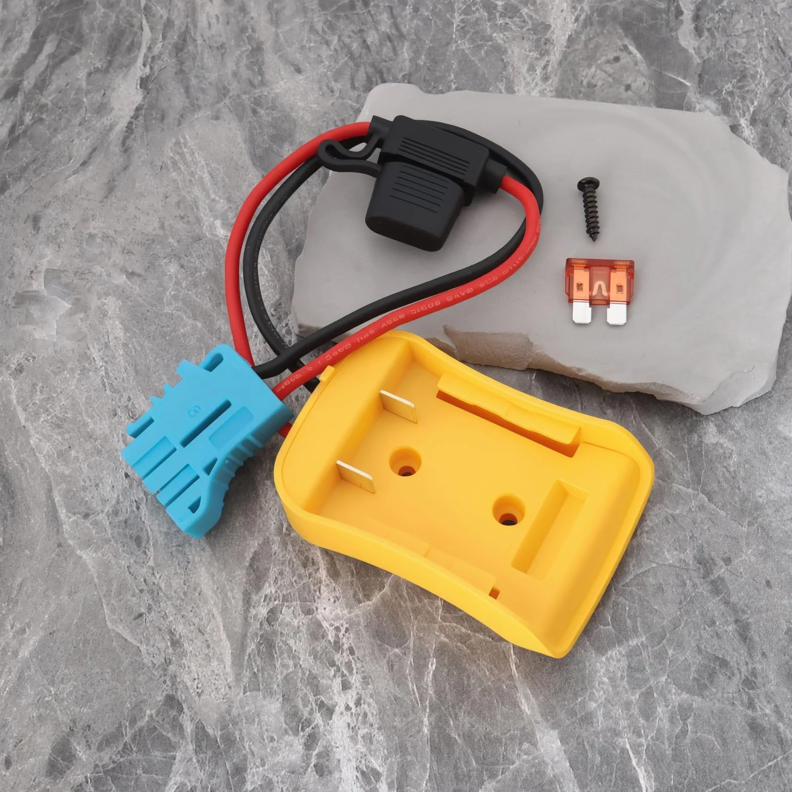 OTOTEC 1pc 20V Power Wheel Adapte with Fuse Connector Compatible with Dewalt 18V/20V Lithium-Ion Battery Series BCB182 BCB183 BCB200