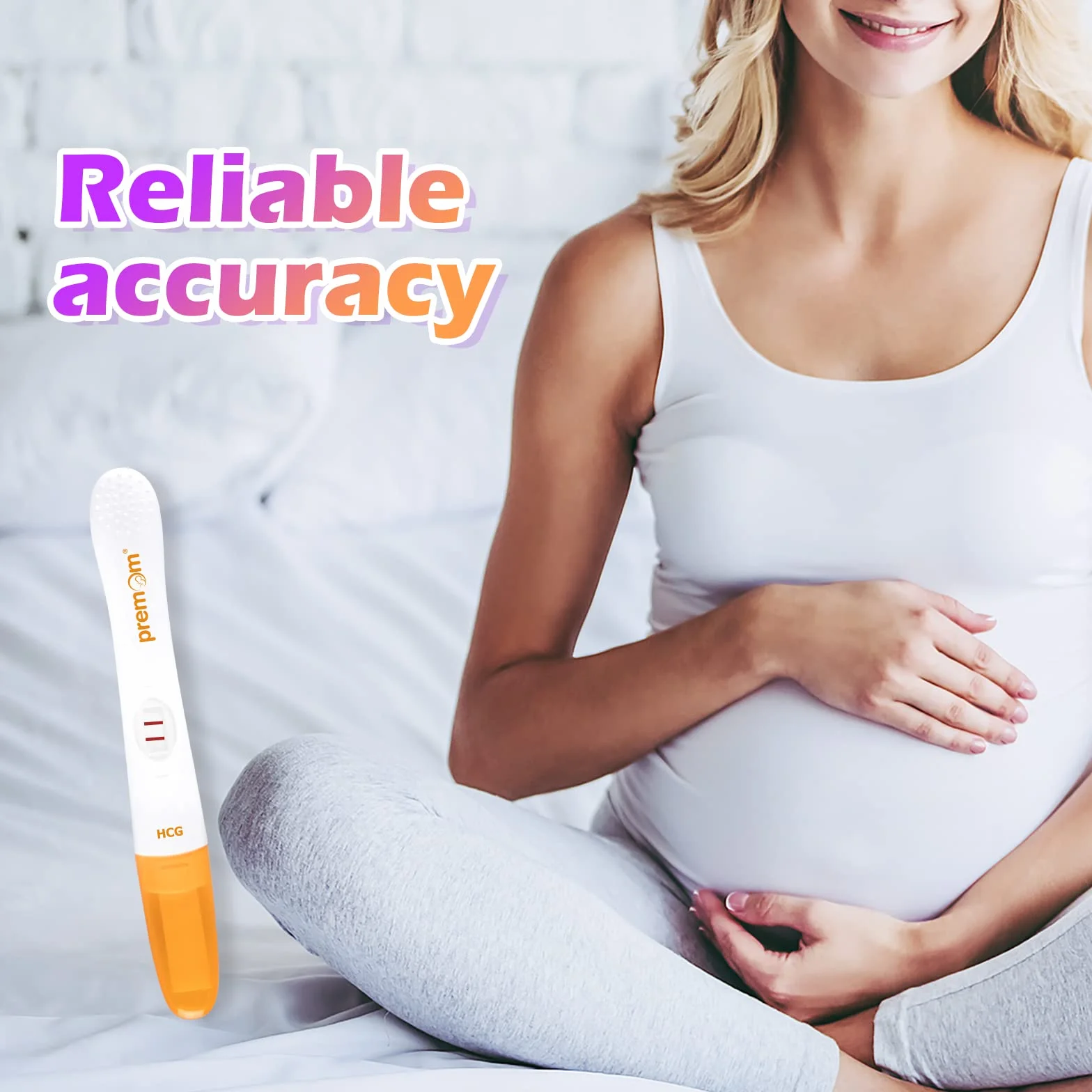 Premom 3 hCG Niezawodny test ciążowy na mocz 10 IU/L Szybki i łatwy z bezpłatną aplikacją