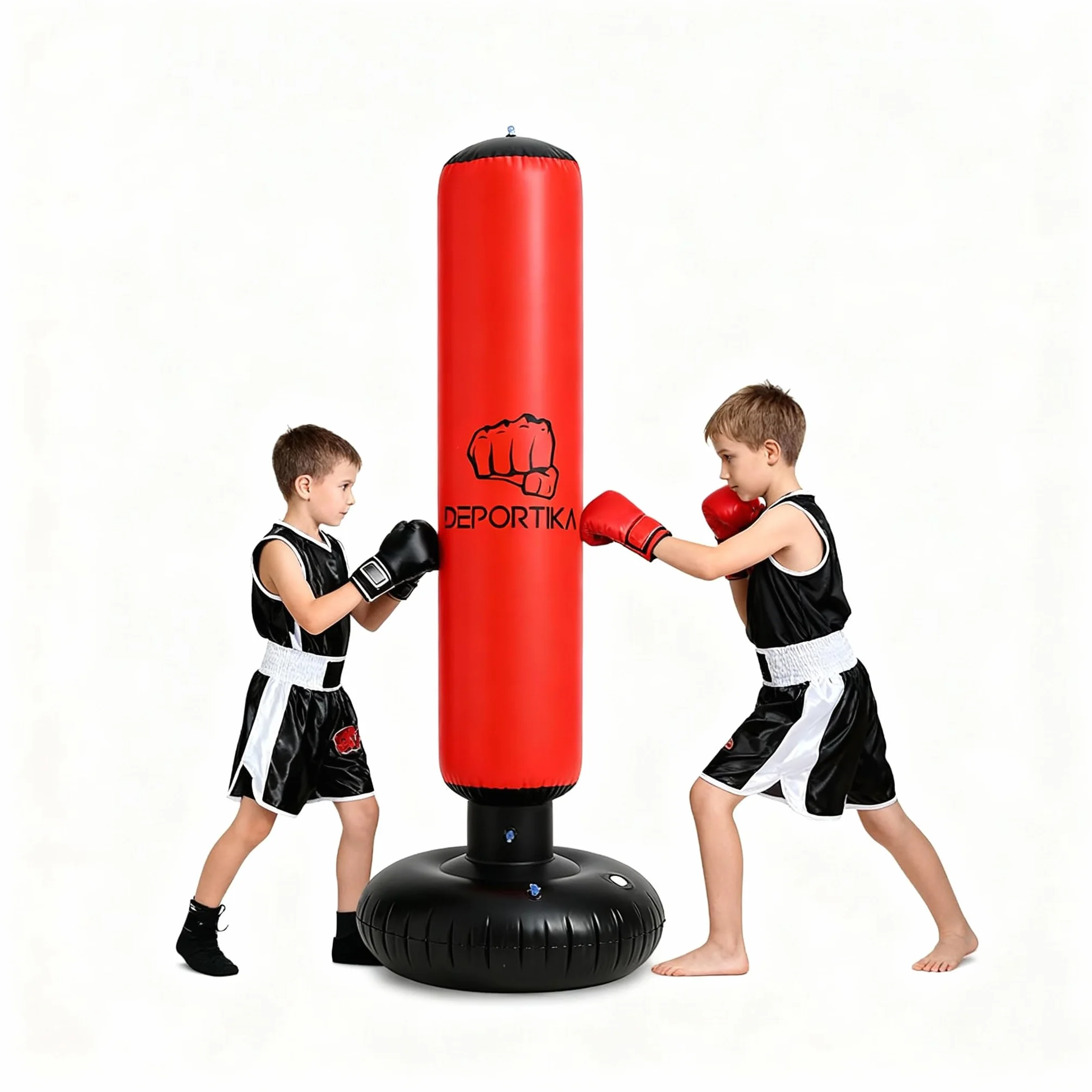 Nadmuchiwany worek bokserski, ze stabilną podstawą wodną, do użytku wewnątrz, aktywny sprzęt do zabawy do torby bokserskiej, wolnostojący, cel, kopanie, MMA, karate, kolumna tumbler, worki z piaskiem