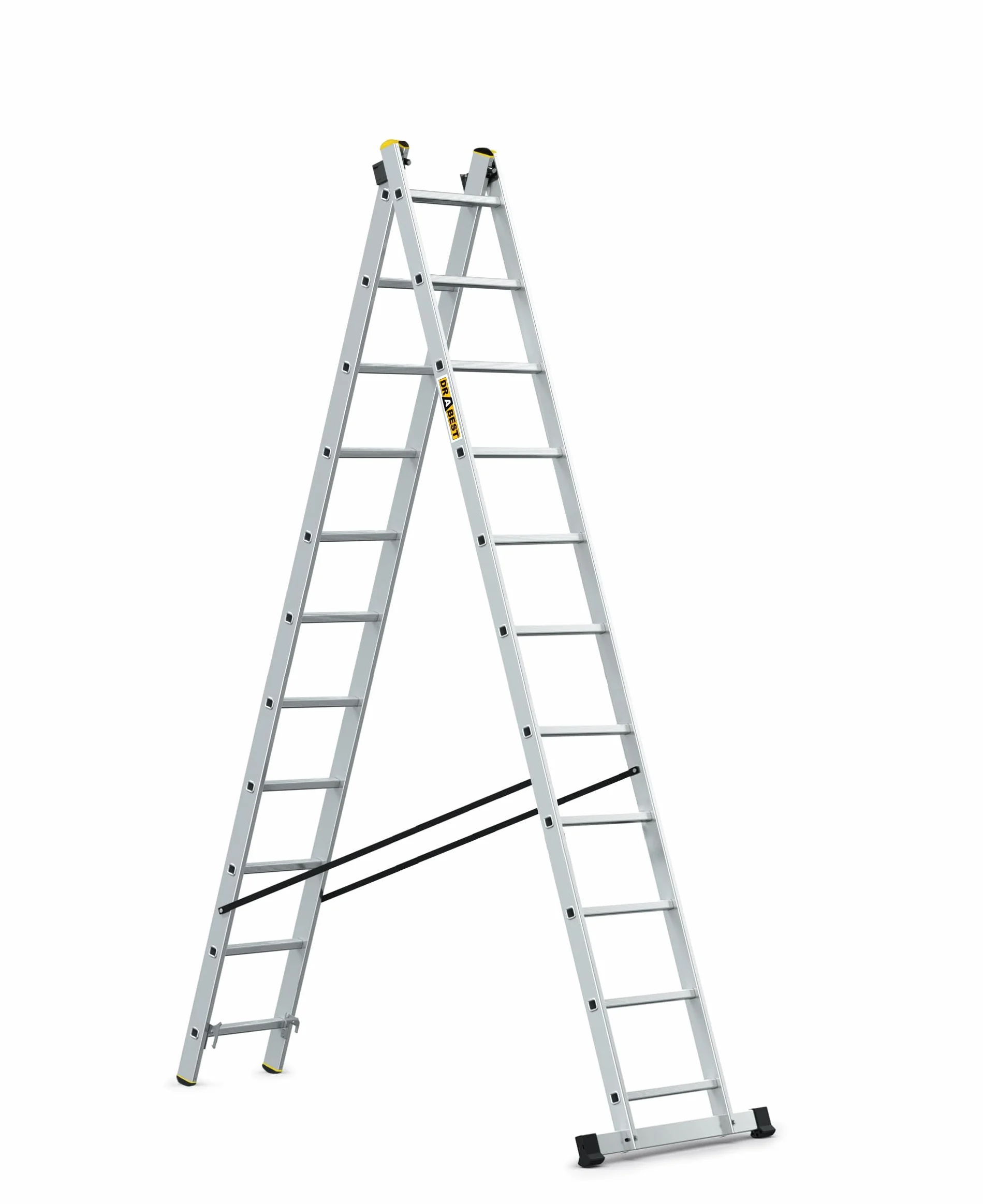 Drabest wielofunkcyjne 2-częściowe aluminiowe drabiny kombinacyjne 5,1 m