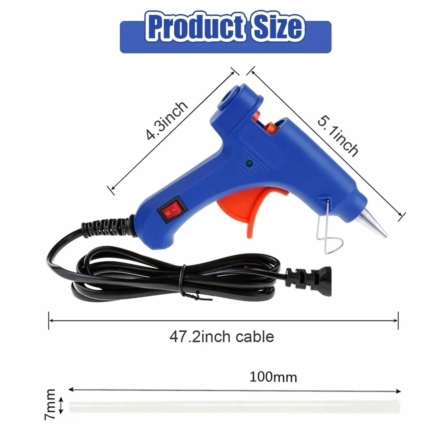 Pistolet do klejenia na gorąco, 6PCS 20 W Hot Metting Gun, Domowy Przemysł, Wysokie Temperature Electric Heating Curting Tool