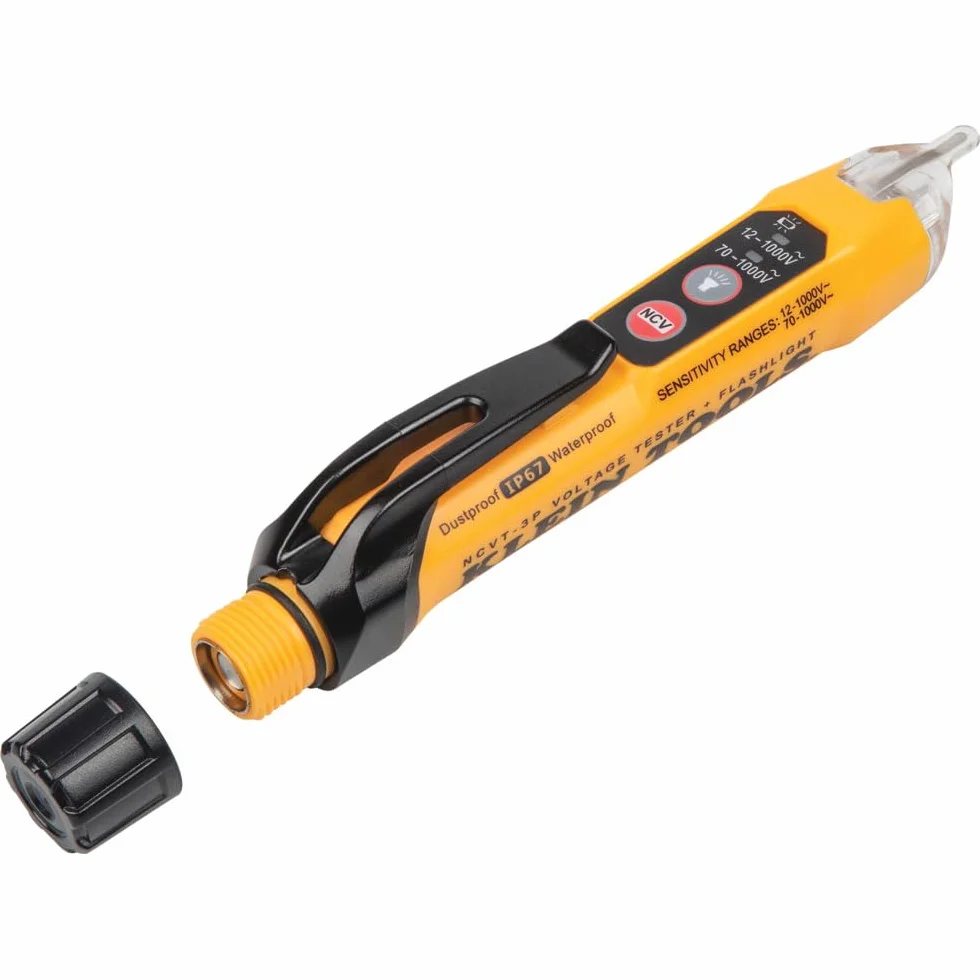KLEIN TOOLS Bezdotykowy tester napięcia z dwoma zakresami pomiarowymi i latarką, 12-1000 V AC