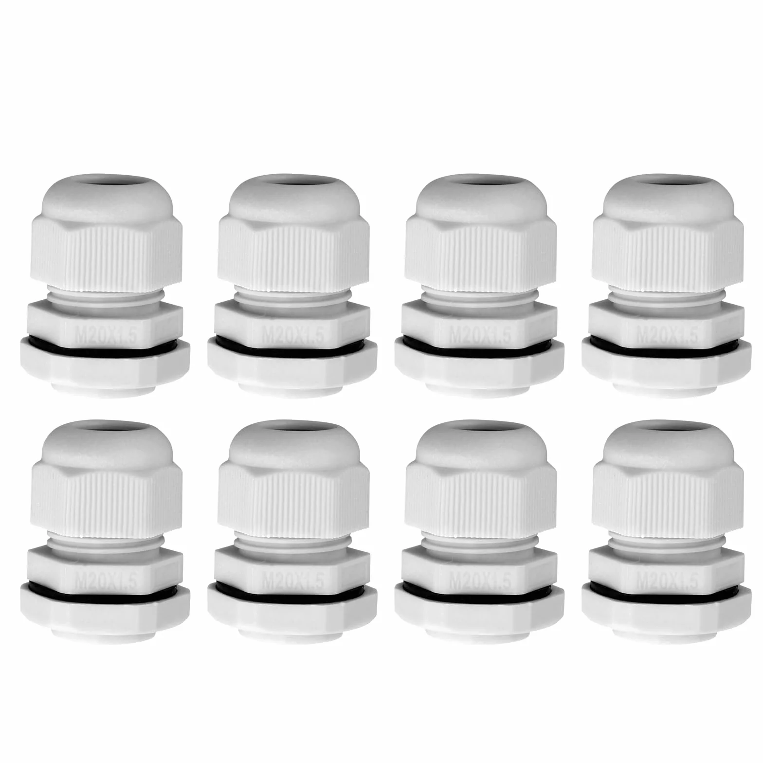 EYPINS Puszki rozgałęźne IP65 wodoszczelne, puszka rozdzielcza natynkowa 200 x 110 x 70 mm ze śrubą i wodoszczelnymi dławikami kablowymi, kolor biały