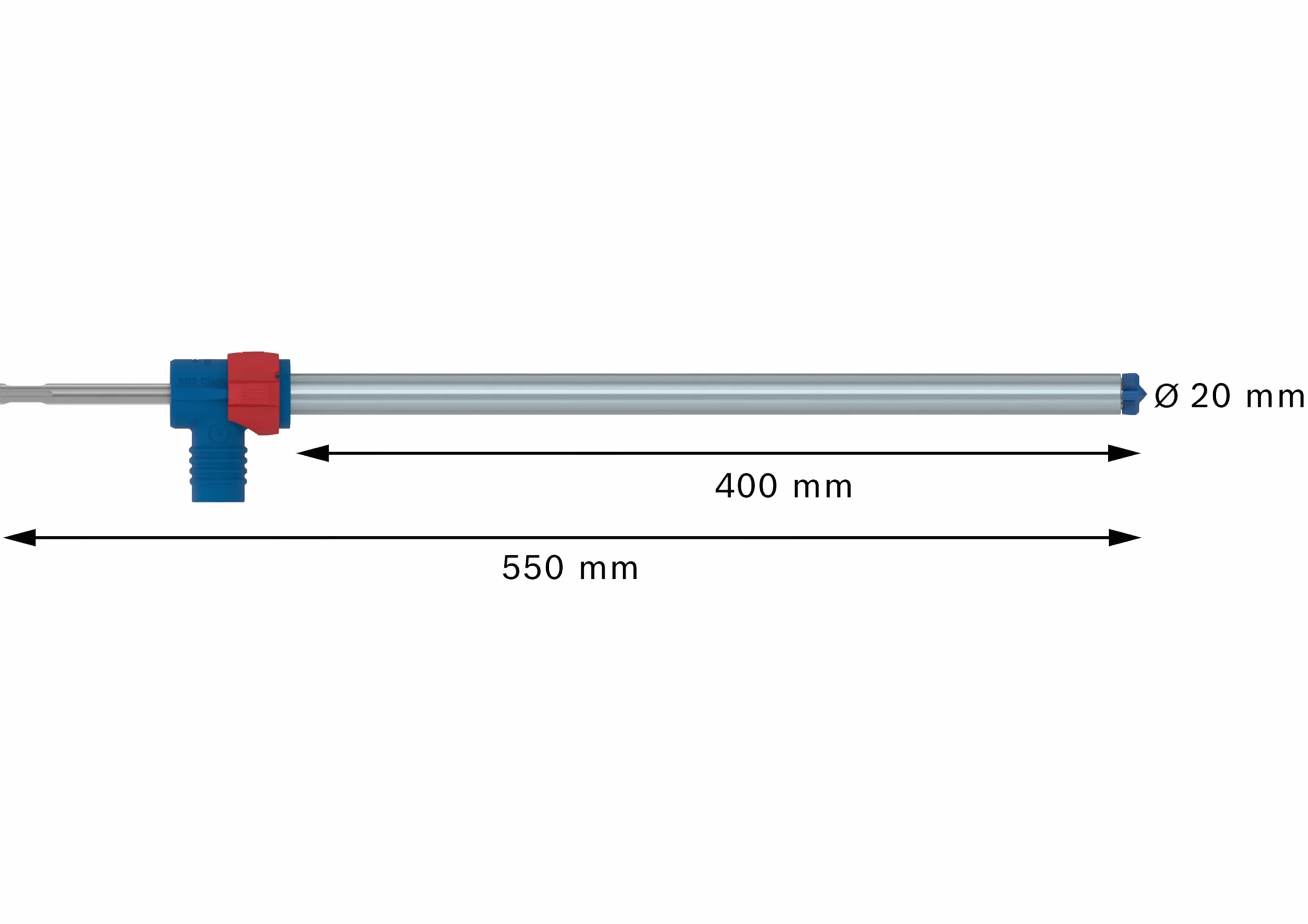 Bosch 1 x EXPERT SDS Clean plus-8X zestaw wierteł udarowych do kotwiczeń chemicznych (Ø 20,0 mm, profesjonalne akcesoria do młotowiertarki)