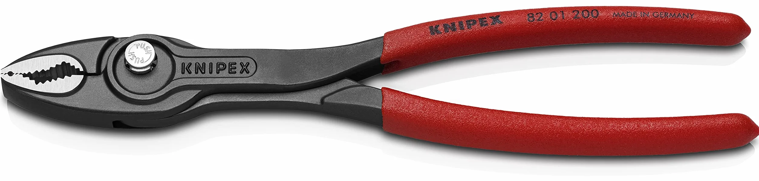 KNIPEX TwinGrip szczypce z funkcją chwytu od czoła i z boku w opakowaniu z zawieszką fosforanowana, szara pokryte antypoślizgowym, 82 01 200 SB