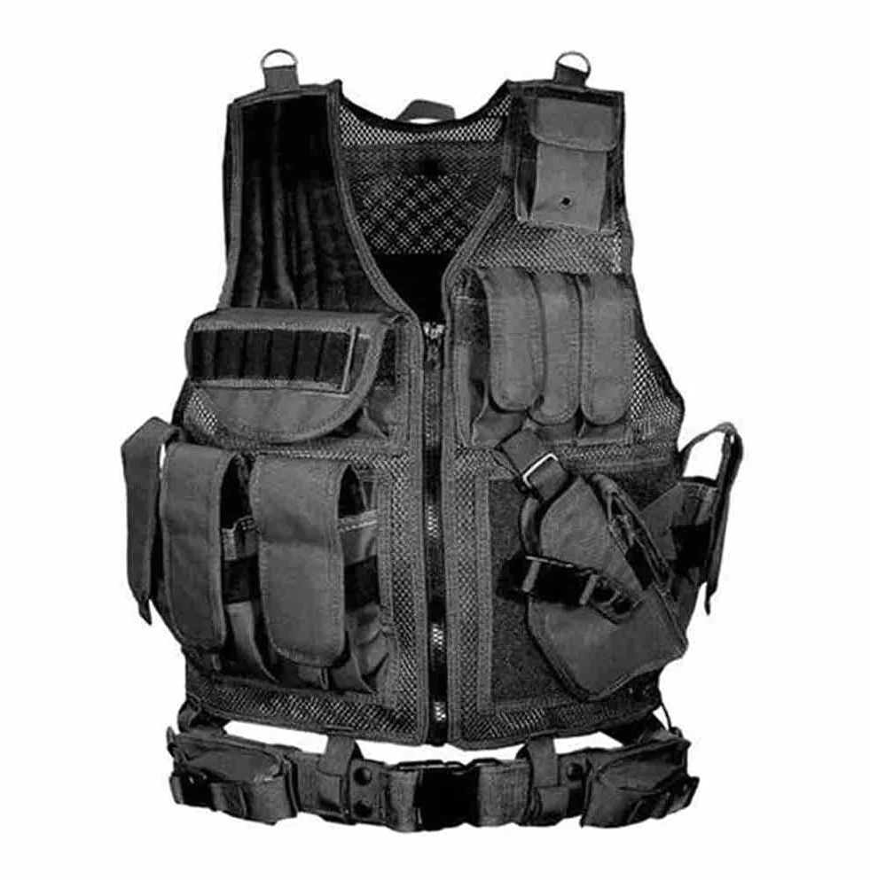 Army Fan Airsoft, ultralekka, regulowana, Elite Series, kamizelka taktyczna, do użytku na zewnątrz, na kempingu, polowaniu, wędkowaniu i wędrówkach, airsoft.