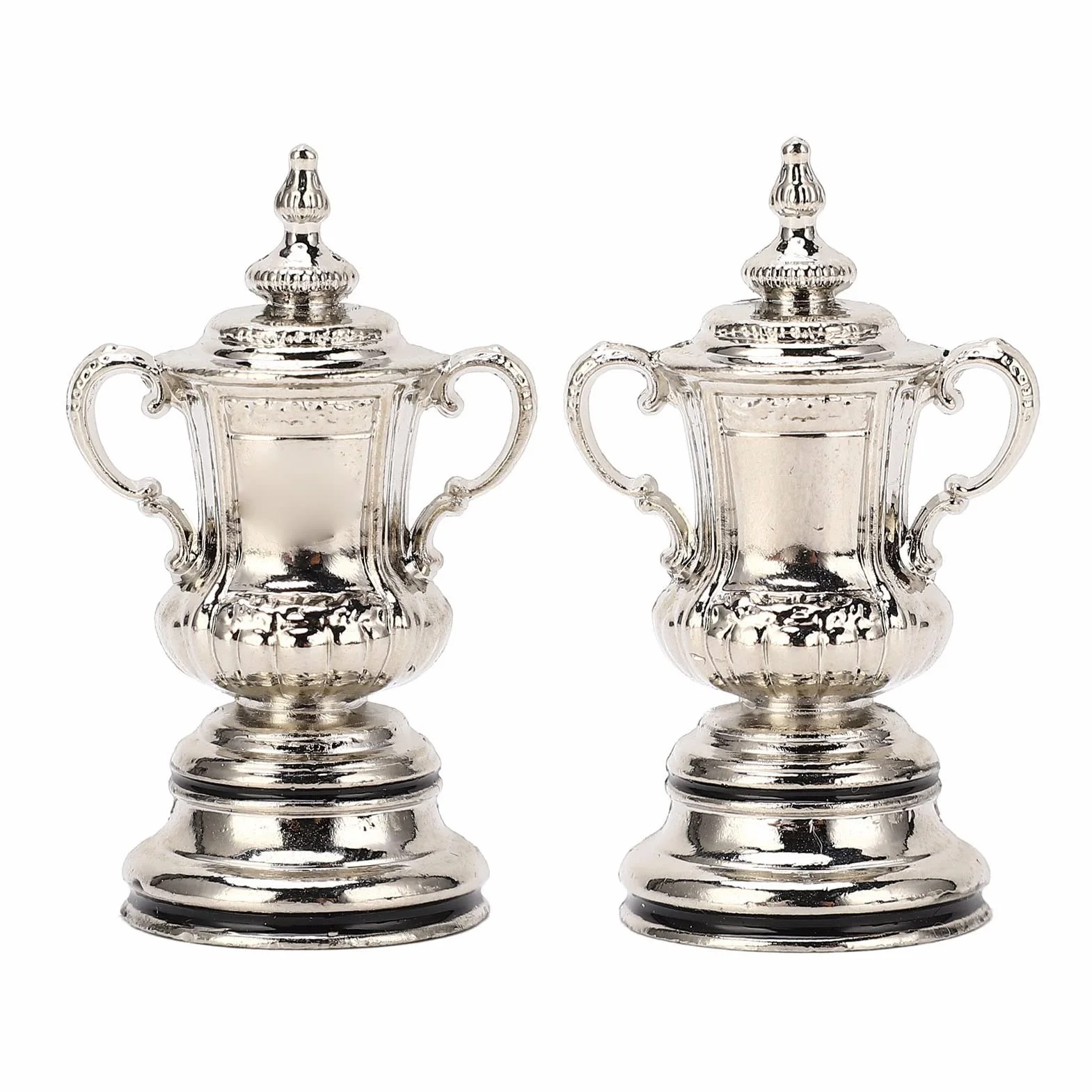 Trofea z Nagrodami, Wysoka Symulacja Metalowych Trofeów Piłkarskich Ozdoby Decor Mini Gra w piłkę nożną Puchar Trofeum Model na stół, Stolik Nocny, Półka na Książki, Salon