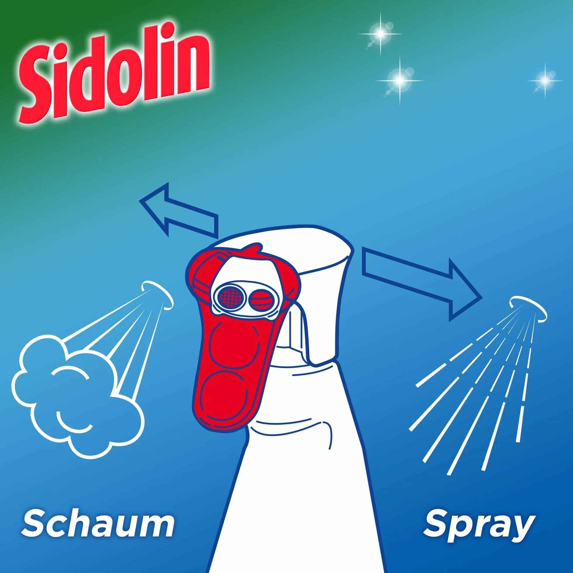 Sidolin Cristal, płyn do czyszczenia szkła (500 ml), butelka z rozpylaczem, zapewnia doskonały połysk i zapobiega mikropęknięciom