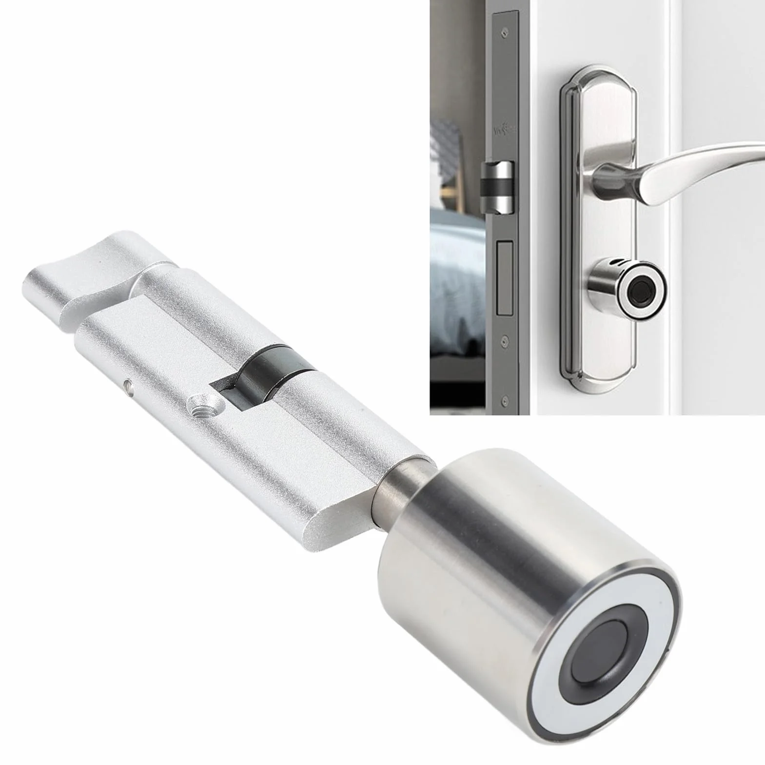 Sonew Inteligentny Elektroniczny Cylinder Zamka Drzwi, Inteligentny Cylinder Zamka Drzwi Szybkie Rozpoznawanie Kontrola Aplikacji Inteligentny Zamek dla Bezpieczeństwa w Domu