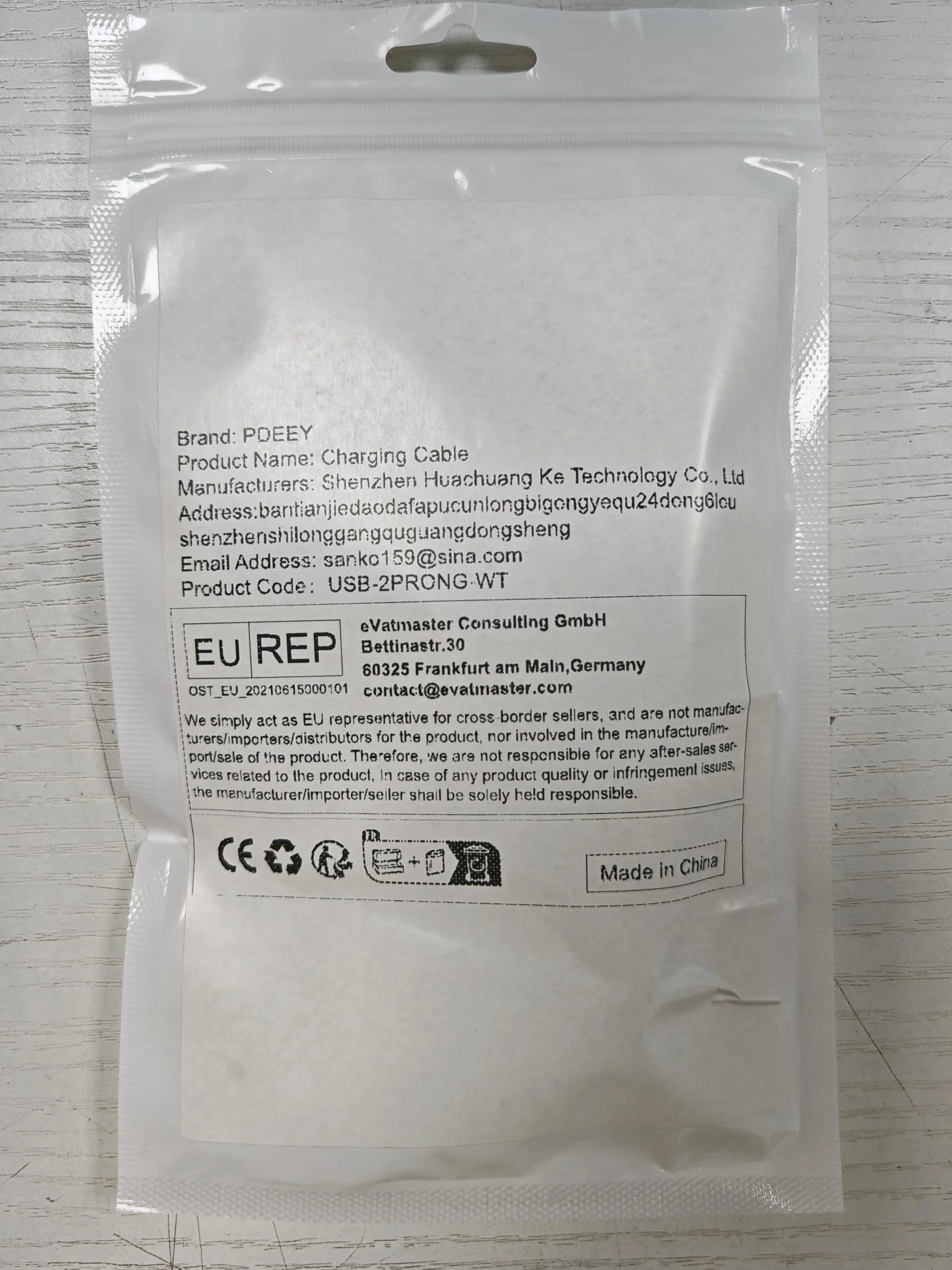 WasserFlosser ładowarka zamiennik do Hangsun, Nicwell, Nicefeel irygator jamy ustnej, kabel do ładowania USB (biały)