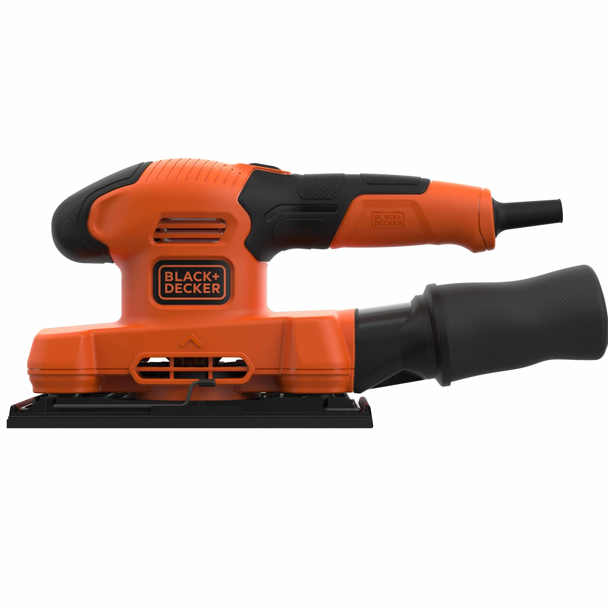 Black+Decker BEW210 szlifierka oscylacyjna (150 W, płyty ścierne 90 x 187 mm, ze zintegrowanym systemem odsysania pyłu, do szlifowania/polerowania dużych powierzchni, w tym 1 papier ścierny K100)