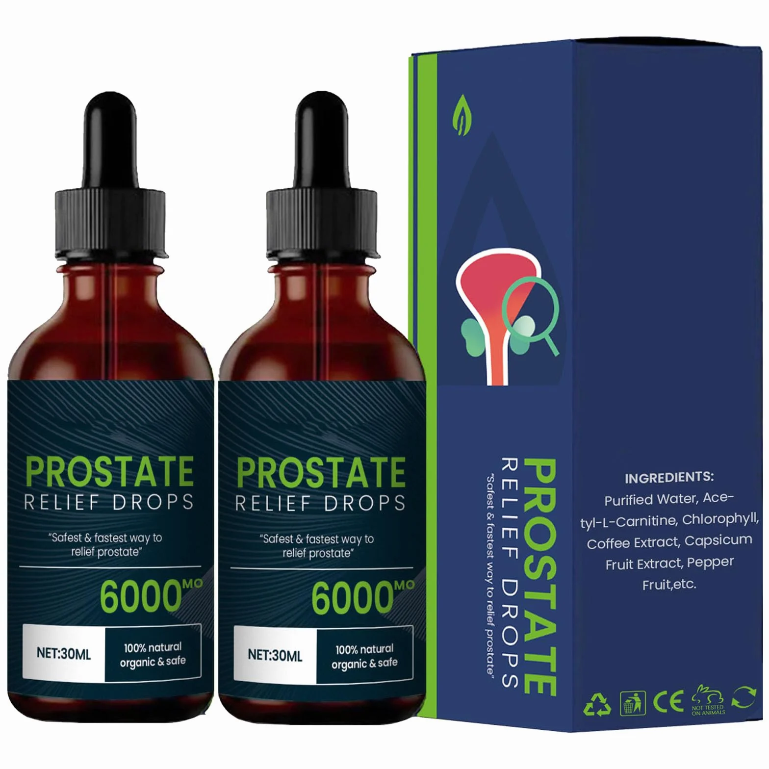 Femipure krople do leczenia prostaty, naturalne krople ziołowe (2 szt.)