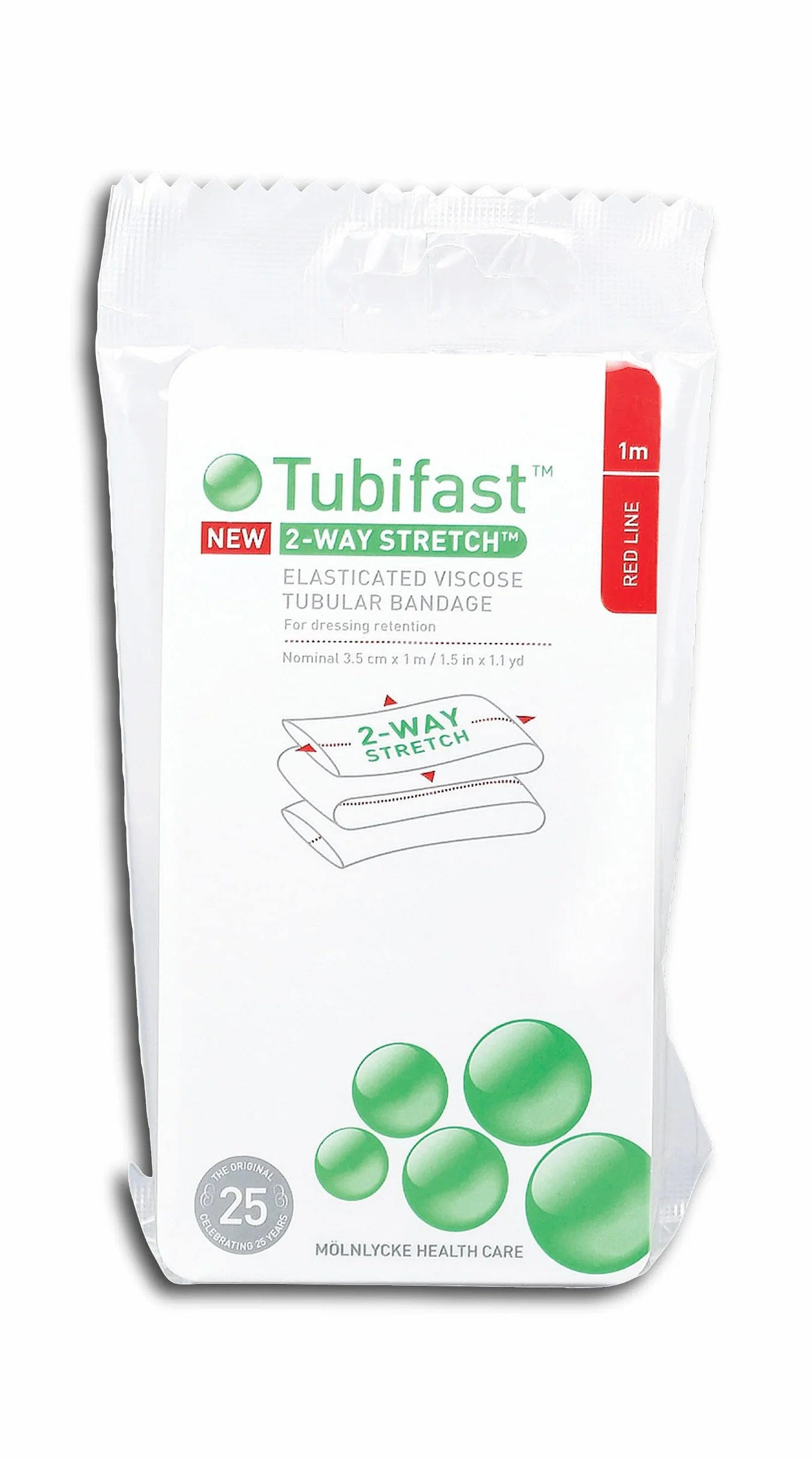 Tubifast 2-Way Stretch czerwony 3,5 cm x 1 m