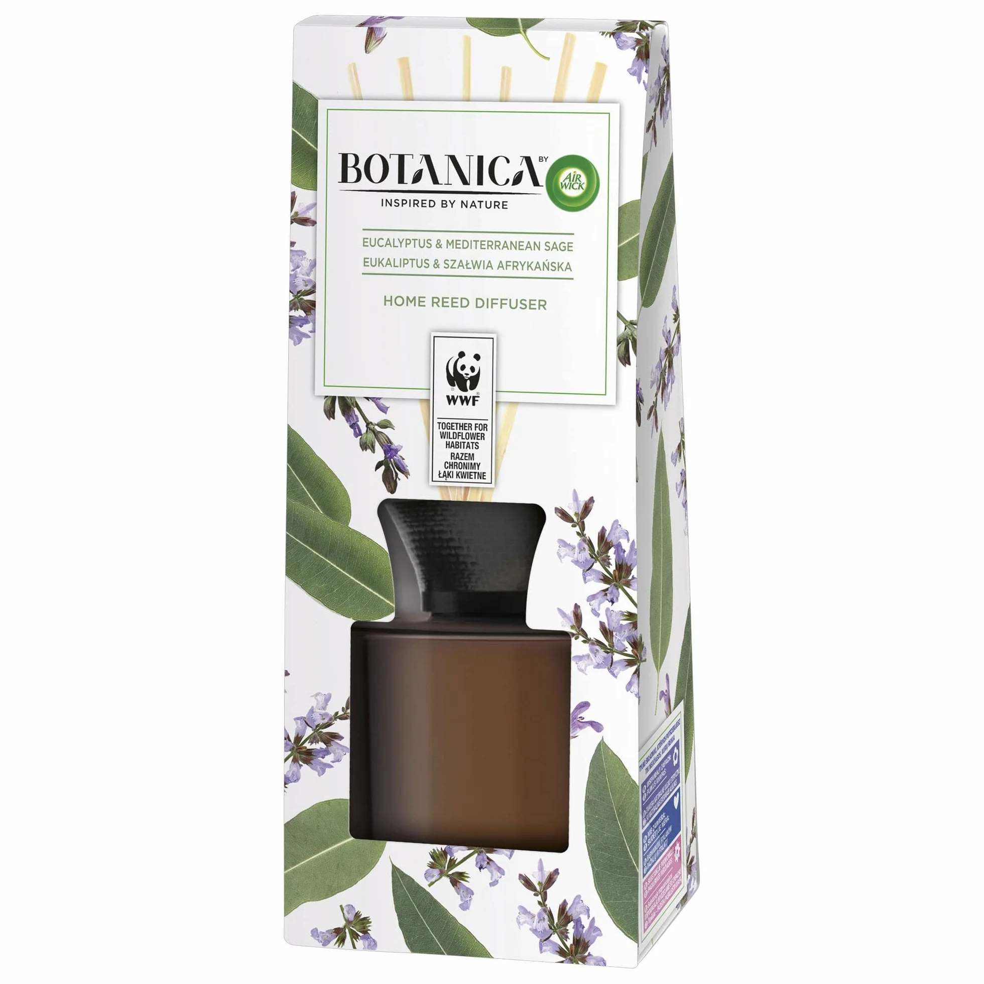 Botanica by Air Wick Eukaliptus & Szałwia Afrykańska/Eucalyptus & Mediterranean Sage 80ml Patyczki Zapachowe