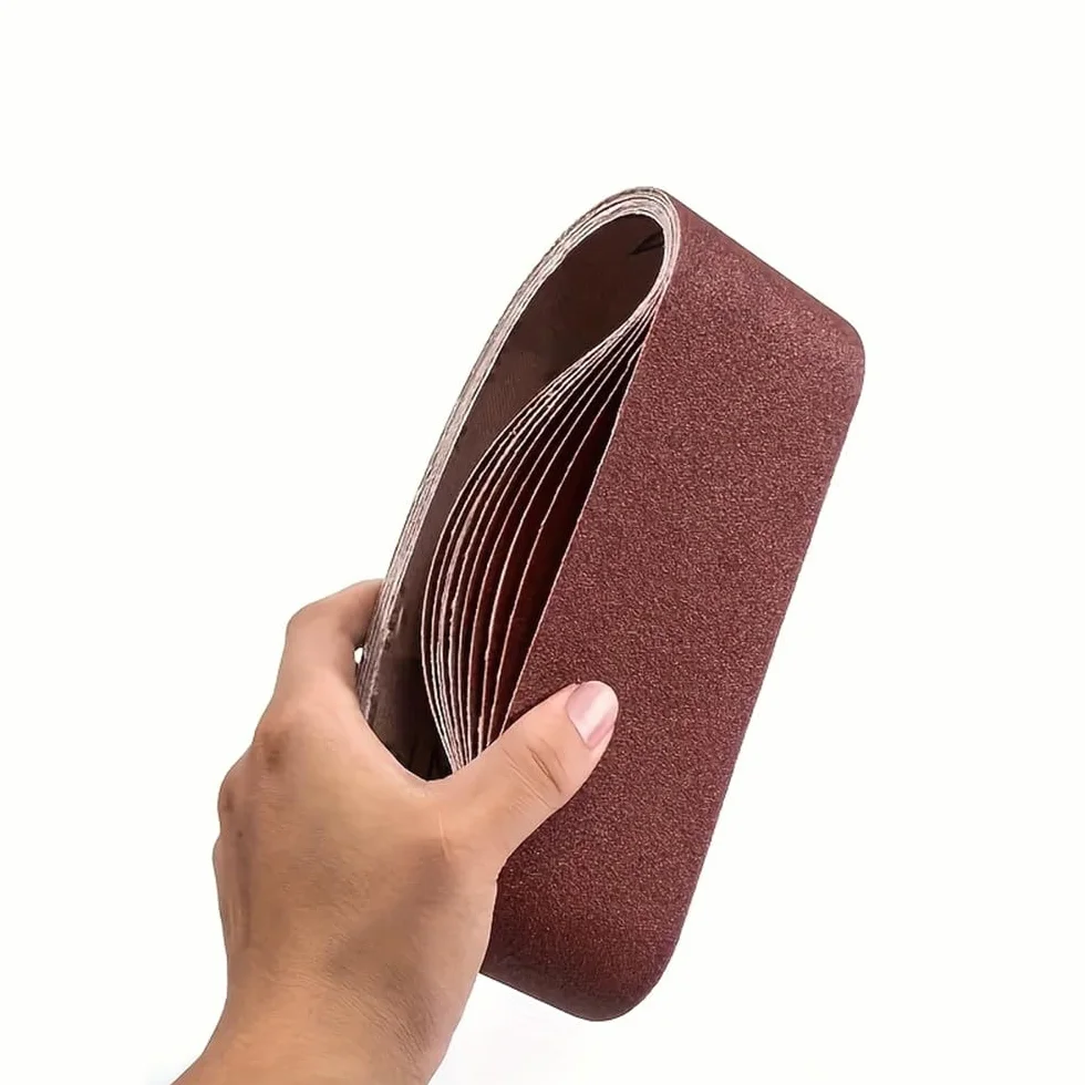 Taśmy szlifierskie, Zestaw 10 pasów szlifierskich 533x75mm, ziarnistość 60-240, do drewna i metalu(10pcs)