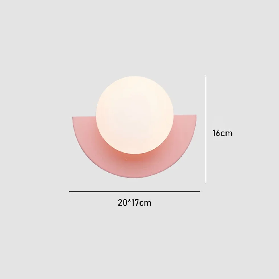 Nordycki szklany balon w kształcie LED lampa ścienna zamontowana geometryczna lampa nocna do sypialni lampa dekoracyjna do salonu lampy Inte