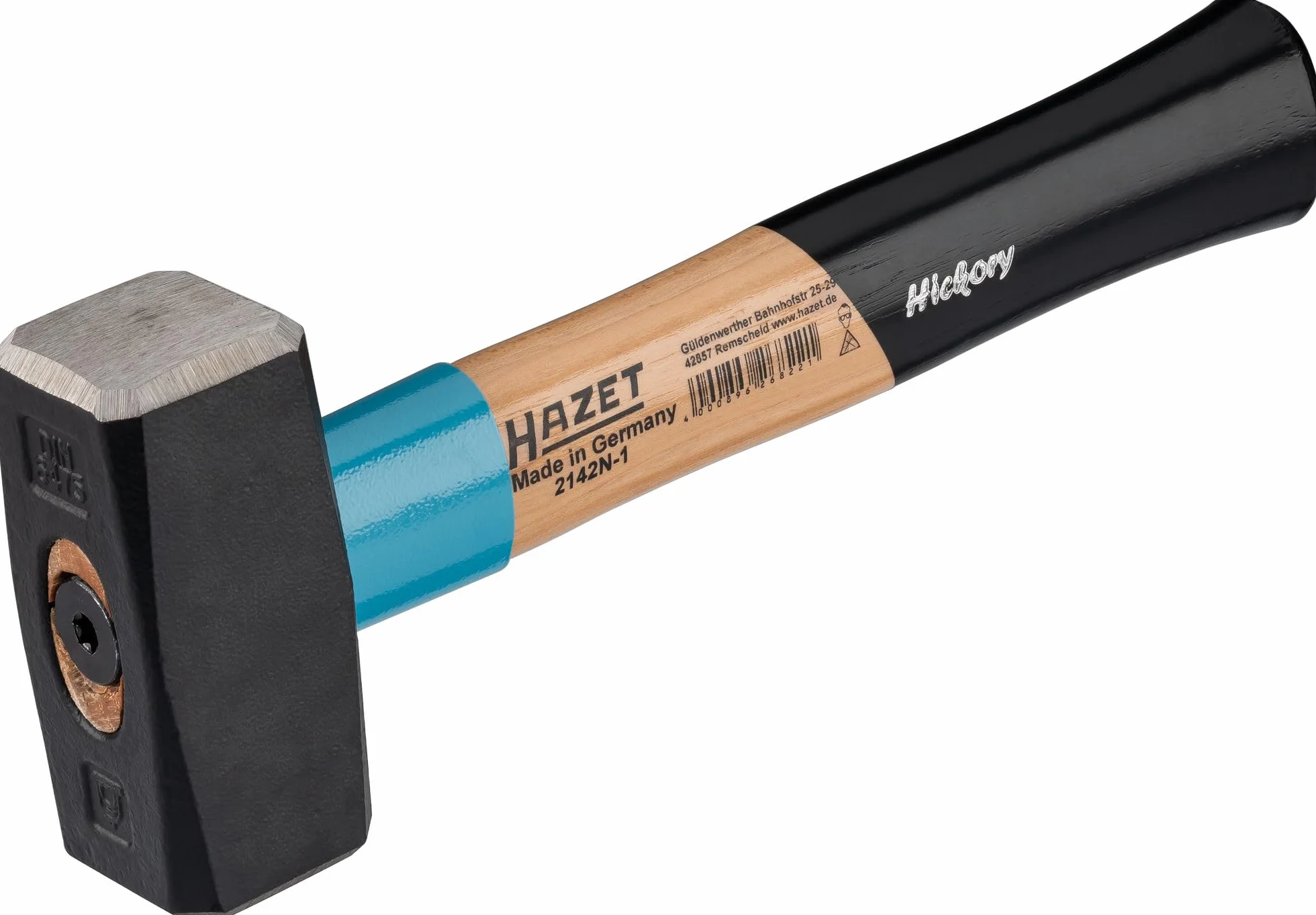 HAZET Rękawiczki 2142N-1, długość: 260 mm, głowica młotka 1000 g, amortyzujący drgania trzonek hikory, wysokiej jakości stal zapewniająca długą żywotność