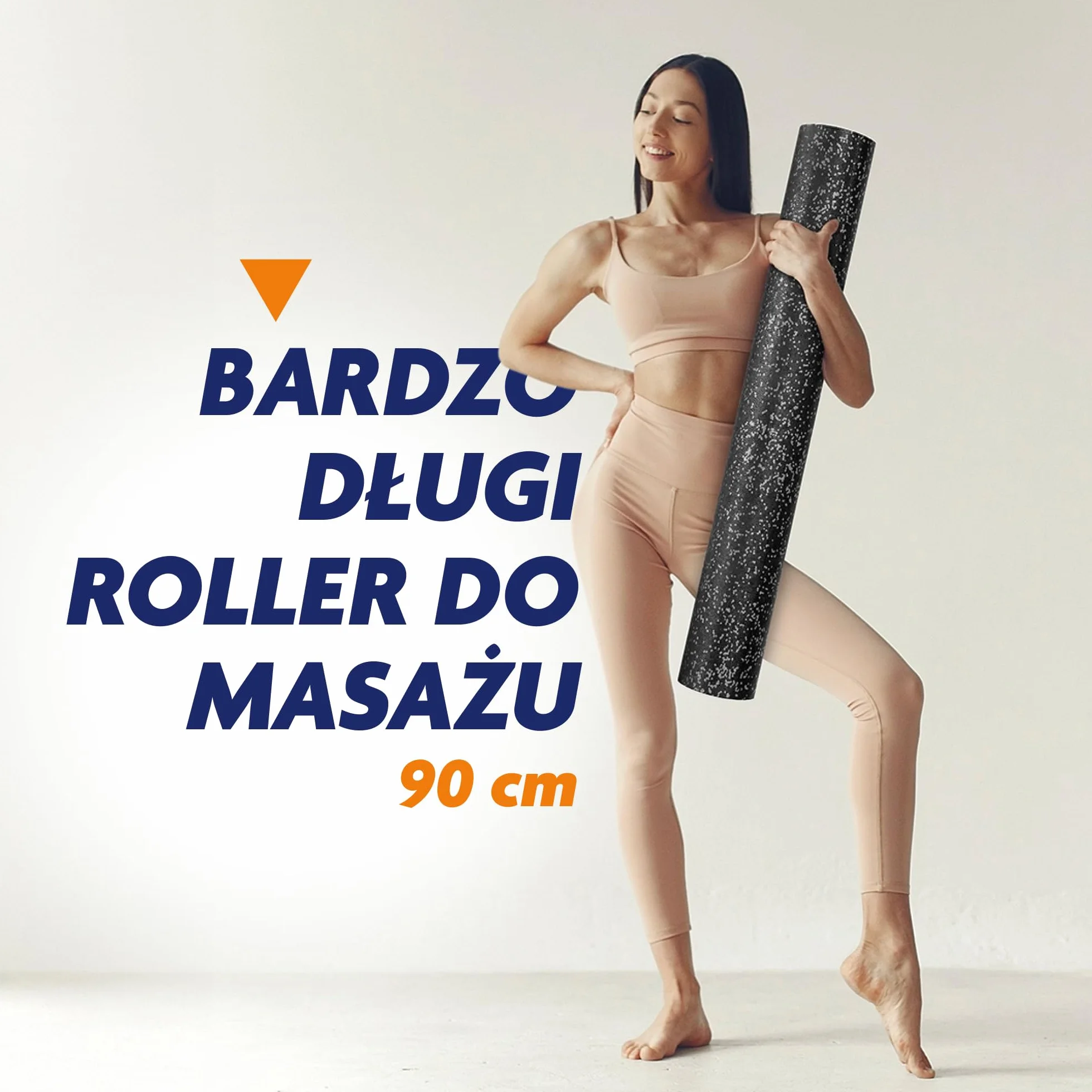 Tenso Longwałek do fitnessu, pilatesu i jogi, długość: 90 cm