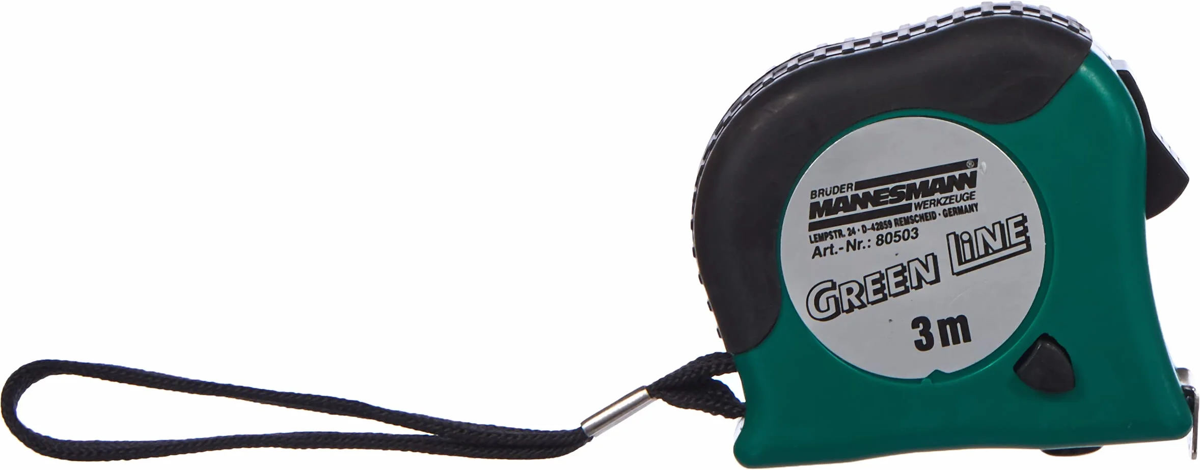 Brüder Mannesmann M80503 Taśma Miernicza, Zielony/Czarny, 3 m x 16 mm