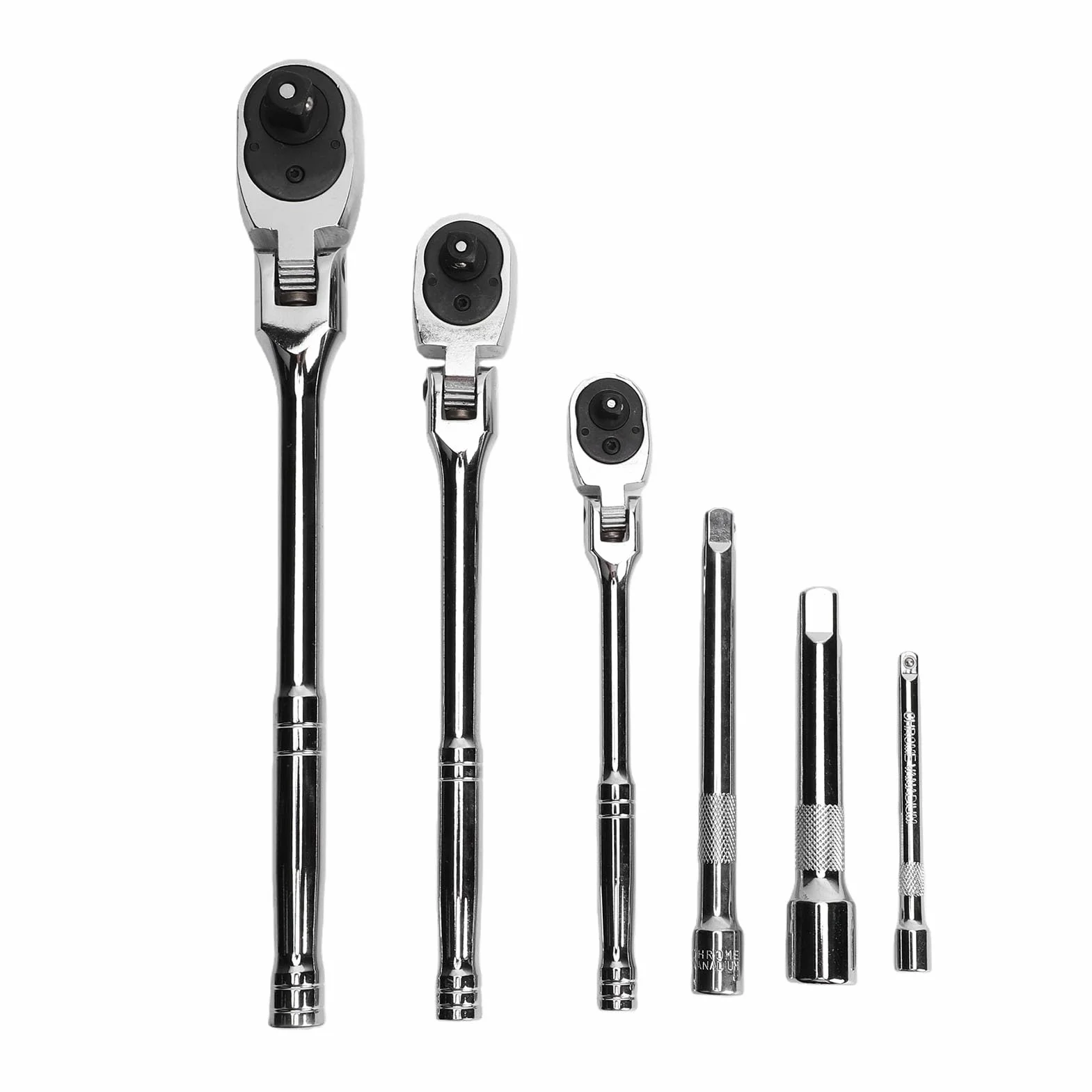 Generic Zestaw Dwustronnych Kluczy Grzechotkowych z Obrotem o 180 Stopni do Napraw Samochodowych 1/4 Cala 3/8 Cala 1/2 CR V Stal