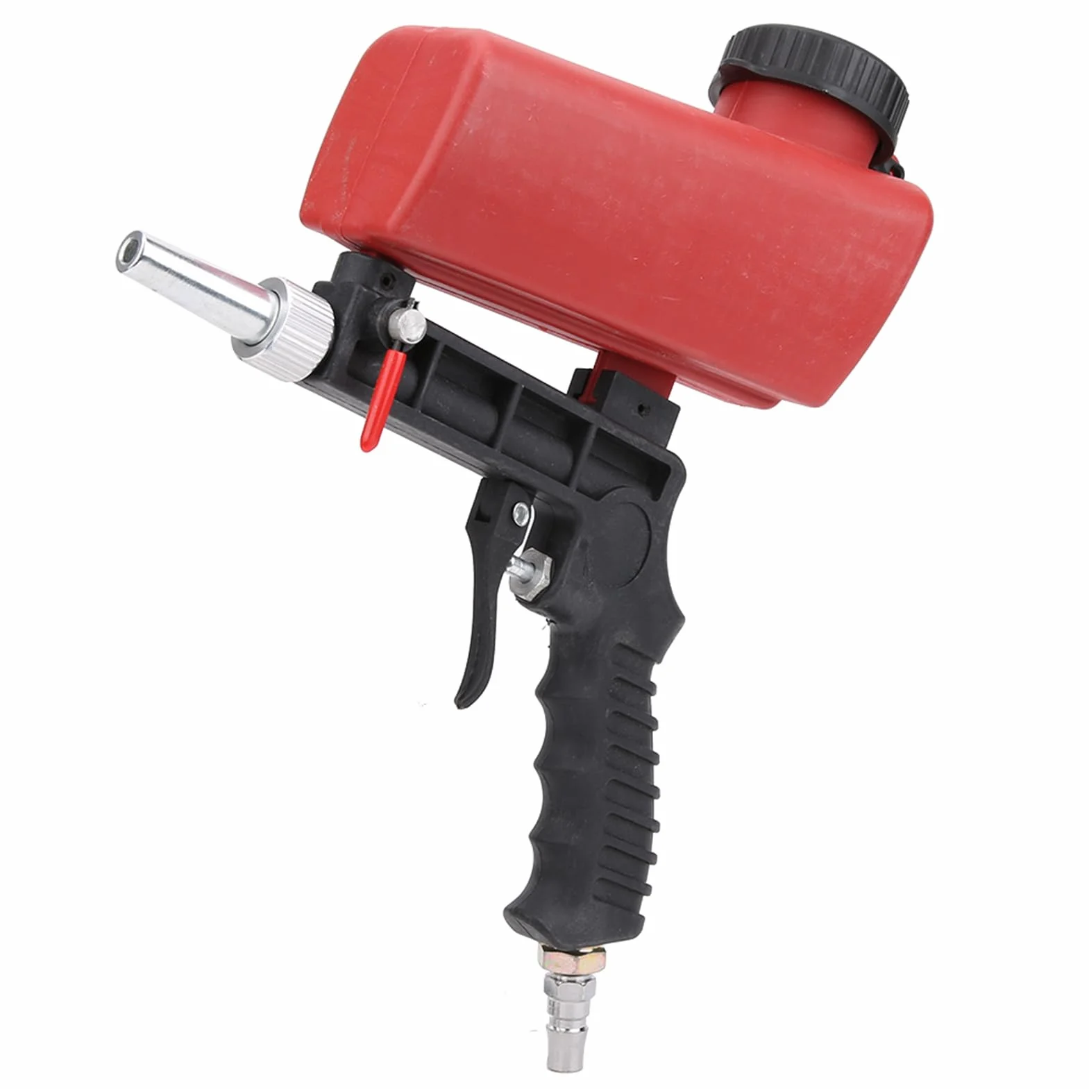 90PSI SandBlaster Gun Kit, Ręczny Pistolet do Piaskowania Grawitacyjnego do Usuwania Farby, Plam, Rdzy, Brudu z Powierzchni, Pneumatyczny Pistolet do Piaskowania z 2 Wymiennymi