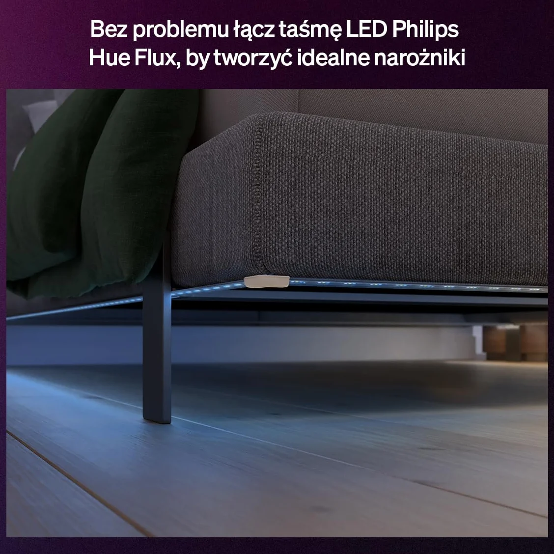 Hue Flux Corner Connector do taśm LED, Łącznik 90°, Elastyczny Montaż, 4-pak