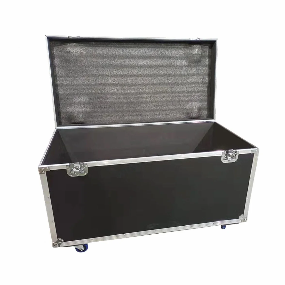 Wodoodporna, pyłoszczelna plastikowa skrzynka narzędziowa Flycase, aluminiowa skrzynia transportowa na oświetlenie sceniczne, duża skrzynia ze stopu aluminium, przewód po,L61xw36xh46cm