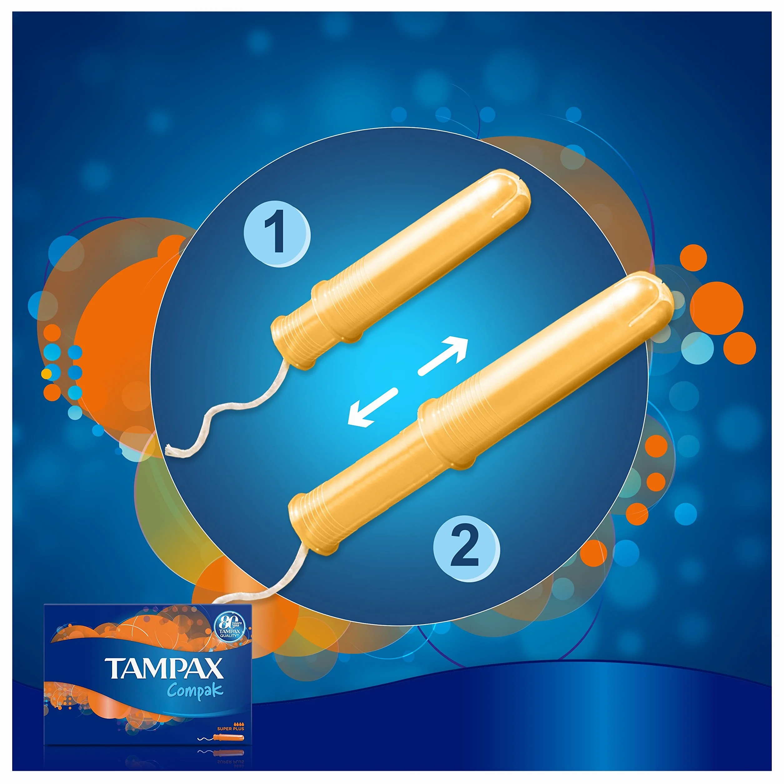 Tampax Compak Super+ tampony z aplikatorem 18 sztuk, ochrona przed wyciekiem