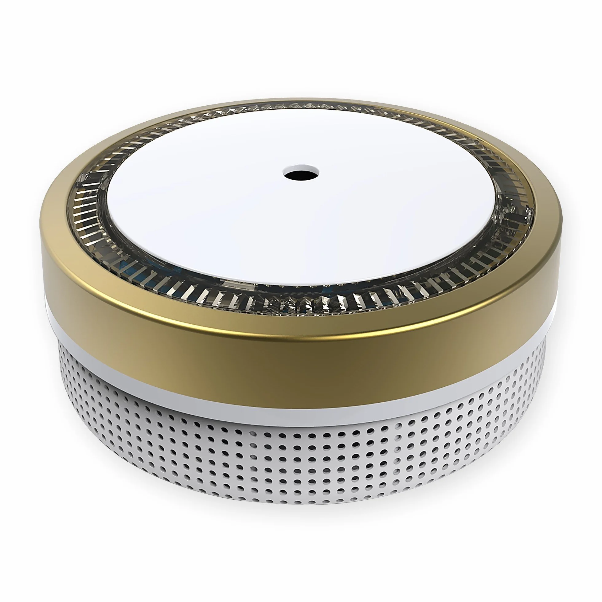 7X Nemaxx M1-Mini czujnik dymu – czuły, fotoelektryczny czujnik dymu z baterią litową typ DC3V zgodnie z normą DIN EN14604 i VDs – złoty