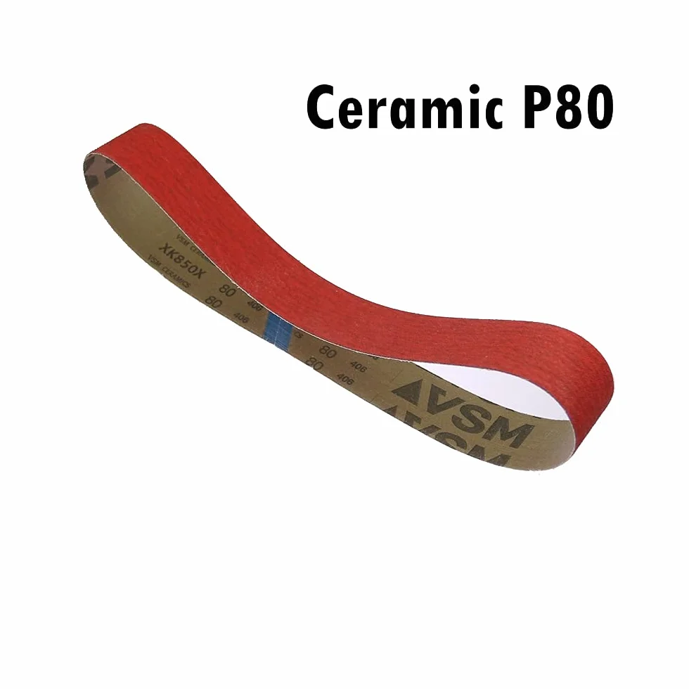 Taśmy szlifierskie, VSM XK850X Ceramiczne pasy ścierne do szlifowania metalu Zestaw 4 różnych rozmiarów(P36,610x100mm)