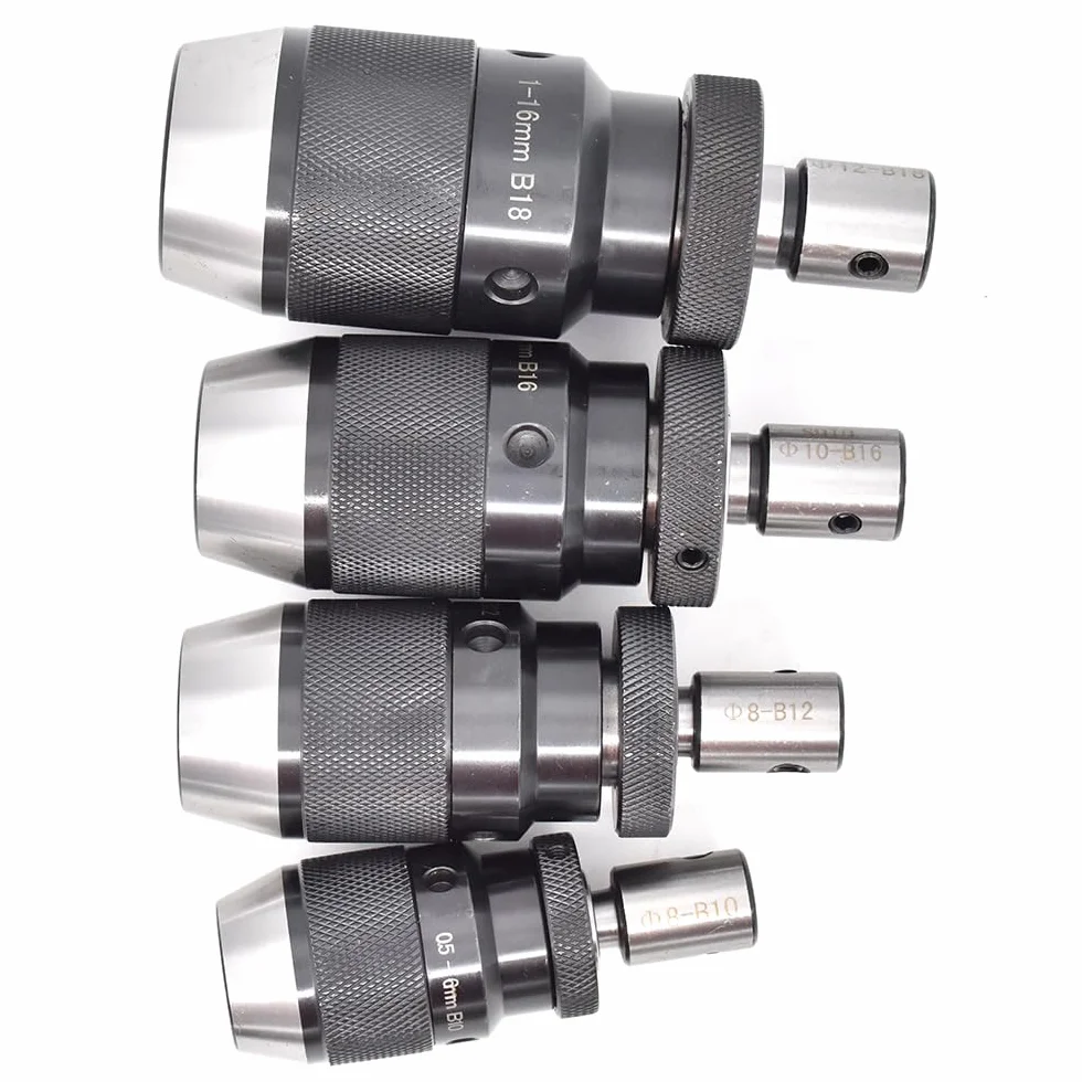 1 zestaw bezkluczykowego uchwytu wiertarskiego B16 B18 B12 B10 z 1 adapterem do wiertarek - samozaciskowy uchwyt stożkowy(Inner hole 16mm-B16)