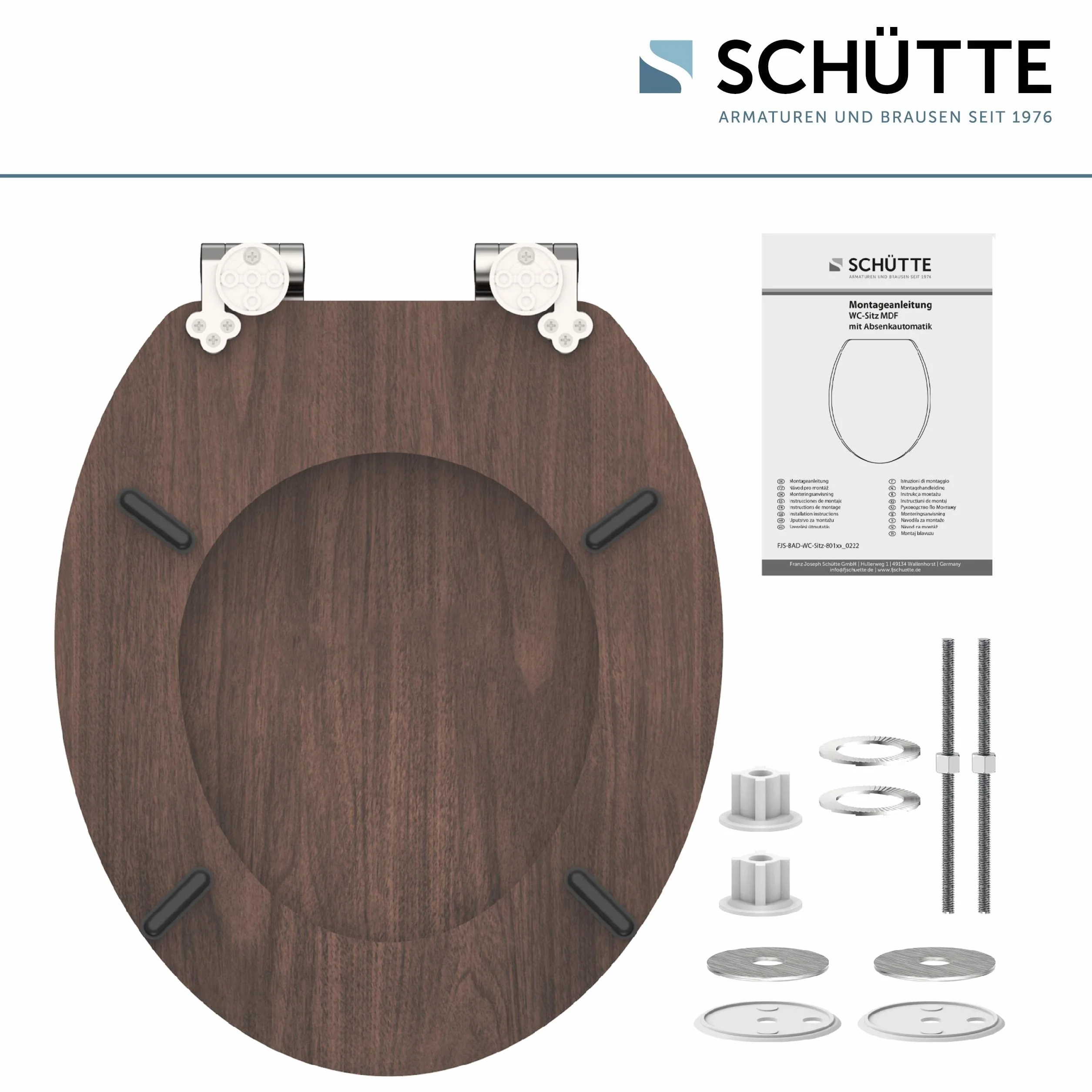 SCHÜTTE Deska sedesowa MDF (ciemne drewno)