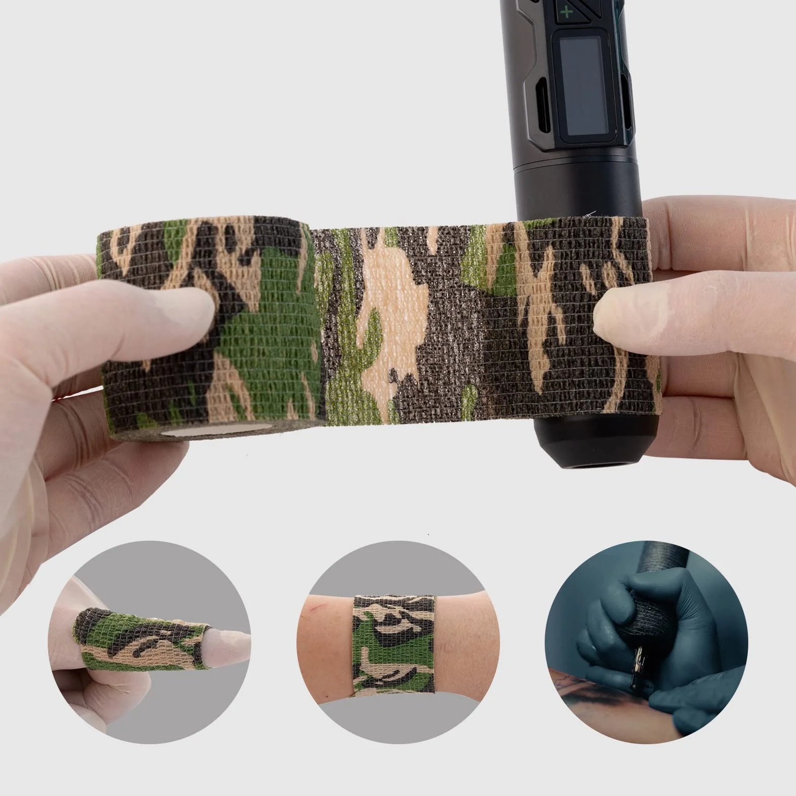 EZ Tattoo Taśma Grip Tape 12 sztuk 5 cm x 4,5 m samoprzylepna do tatuażu