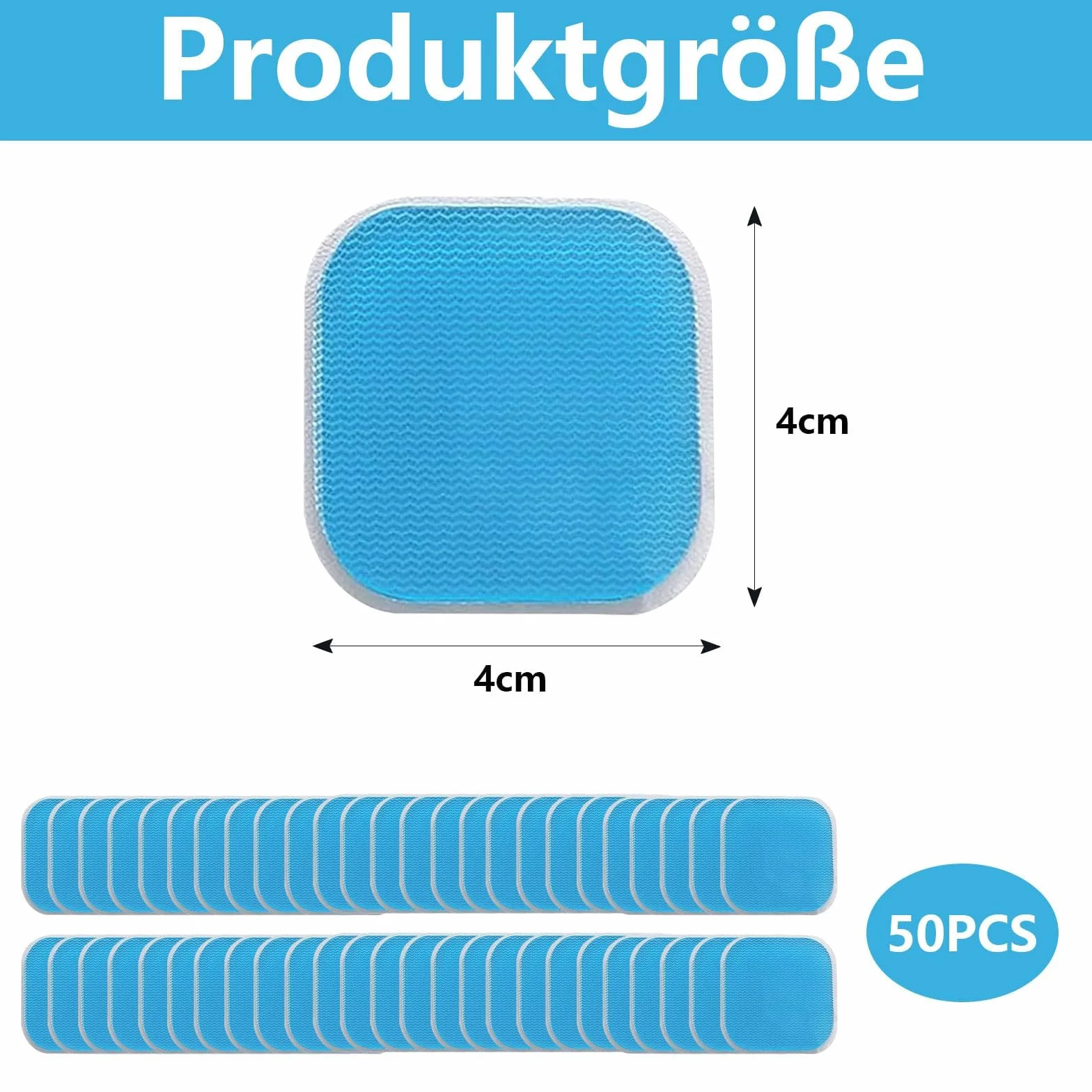 20 sztuk podkładek żelowych EMS kompatybilnych z Beurer EM 59, 40 x 40 mm, części zamienne, zamienne wkładki żelowe do trenerów brzucha, elektrycznej, stymulacji mięśni, elektrostymulacji mięśni