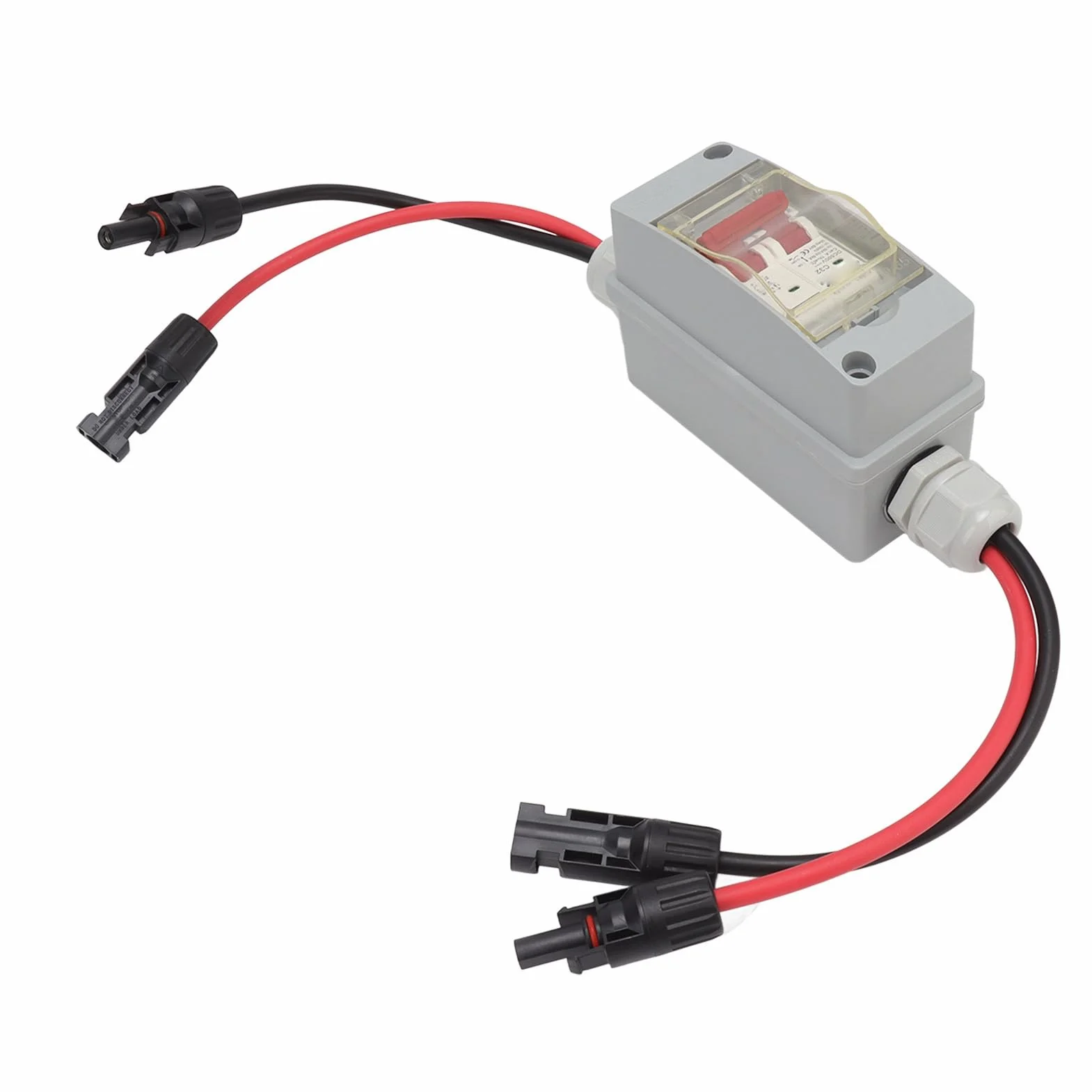 Wyłącznik Automatyczny MCB 2P DC 500V 32A z Odłącznikiem i Wodoodporną Skrzynką Rozdzielczą IP65, Kablem i Złączem PV dla Systemów Fotowoltaicznych