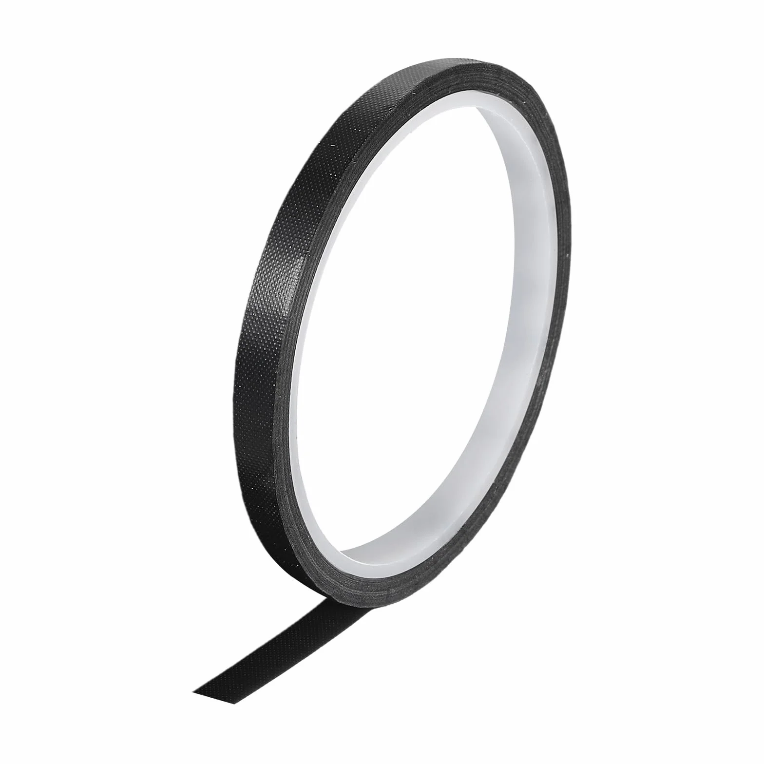 QUARKZMAN Taśma wysokotemperaturowa 10 mm taśma tekstylna powlekana PTFE taśma odporna na ciepło do uszczelniania próżniowego taśma klejąca 10 m/33 stopy czarna grubość 0,18 mm