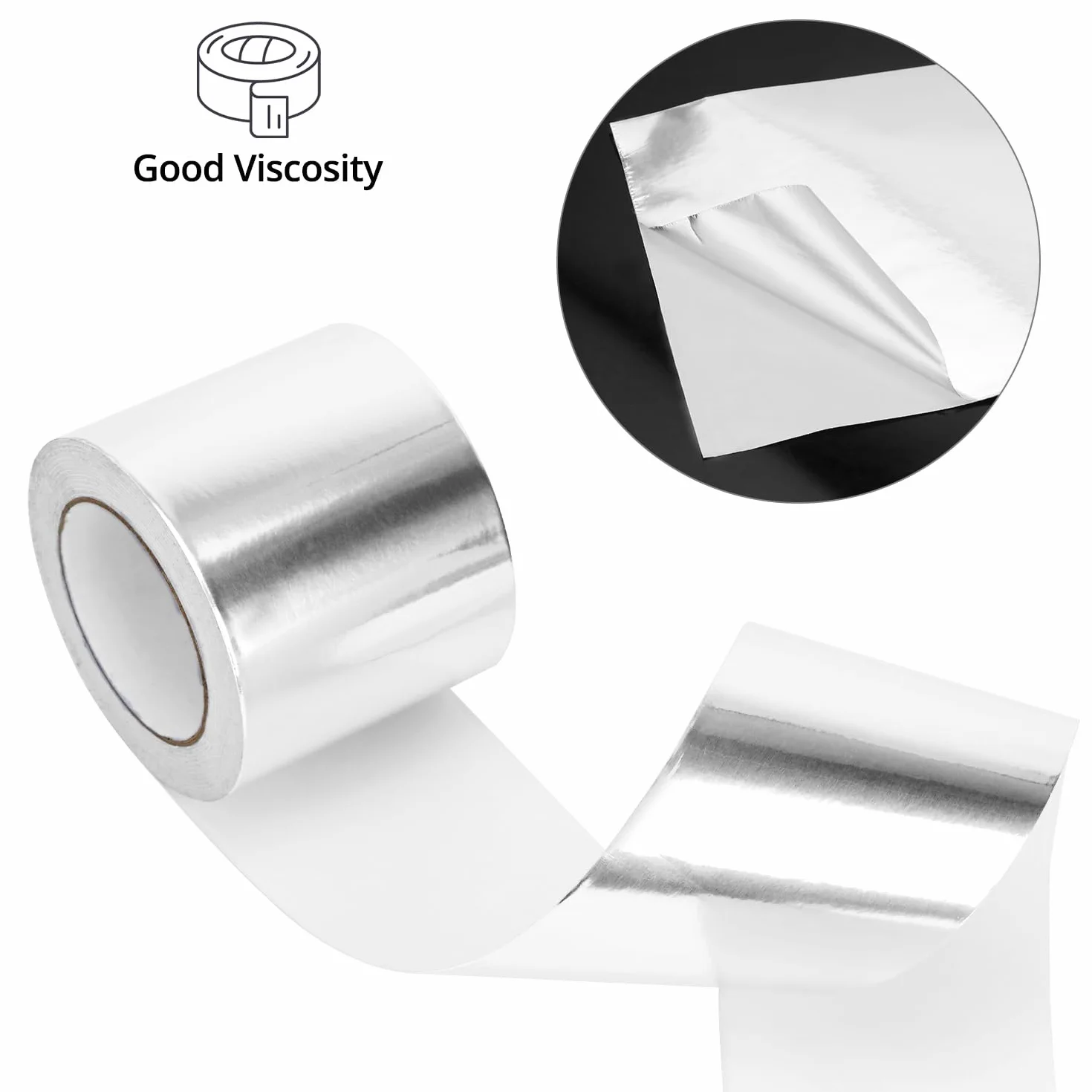 QWORK® 100 mm x 50 m szeroka taśma aluminiowa - odporna na ciepło i wodoodporna taśma uszczelniająca - do uszczelniania, naprawy i izolacji
