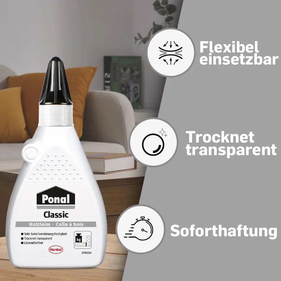 Ponal Classic Klej Do Drewna, Biały, 550 g,44272