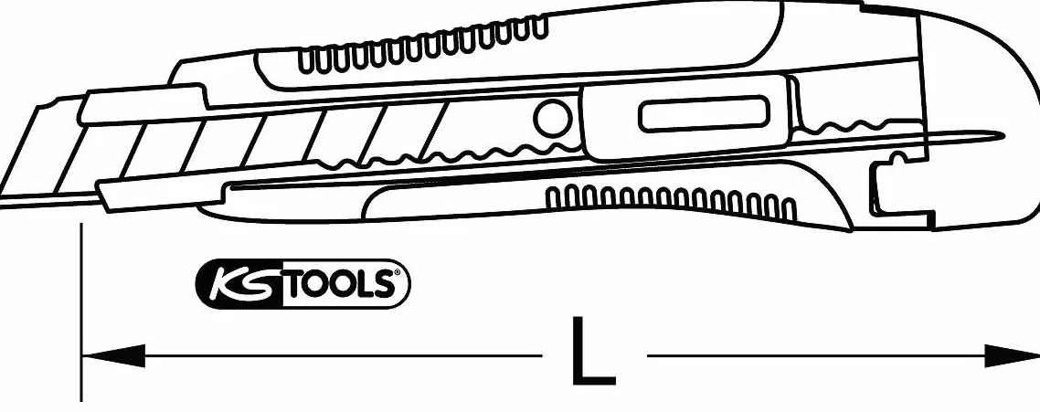 KS Tools 907.2180 Uniwersalny nożyk z łamanym ostrzem 25 mm