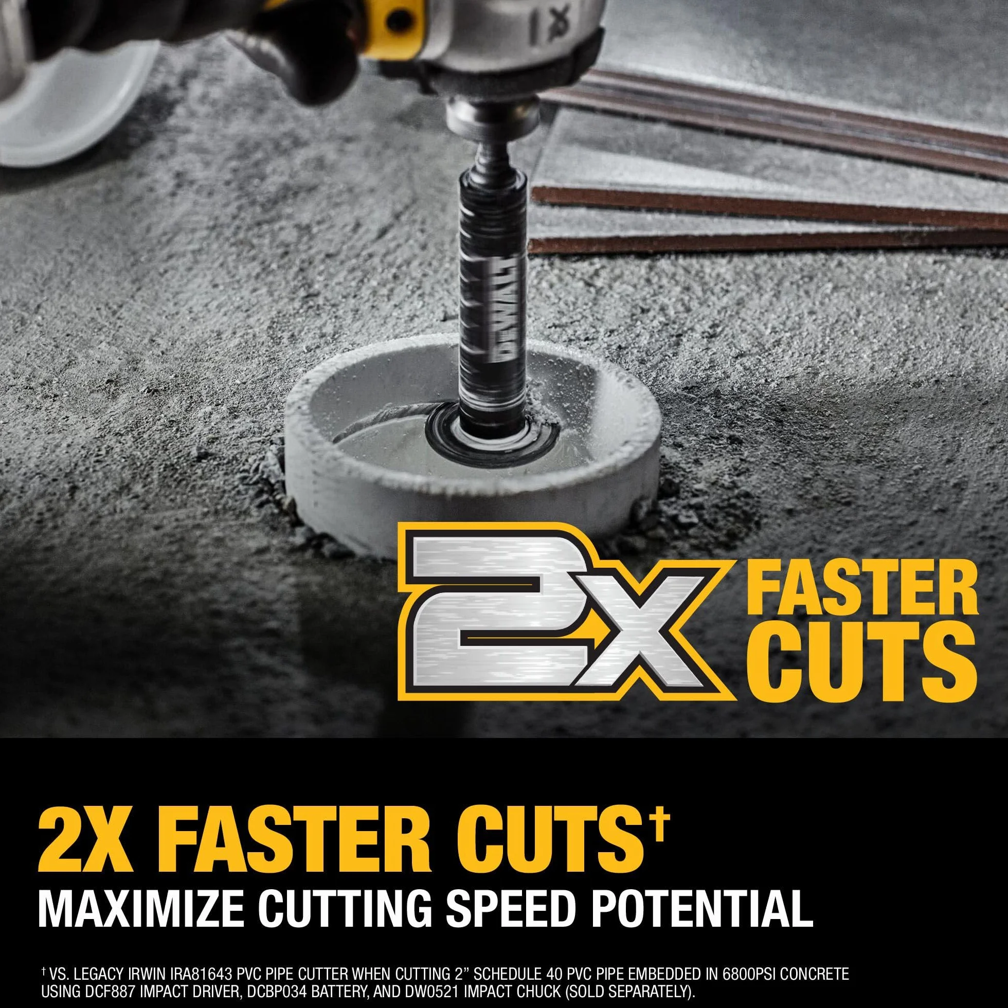 DEWALT Przecinak do rur Impact Connect, frez PVC, diamentowe koło tnące (DWAIPCIR)