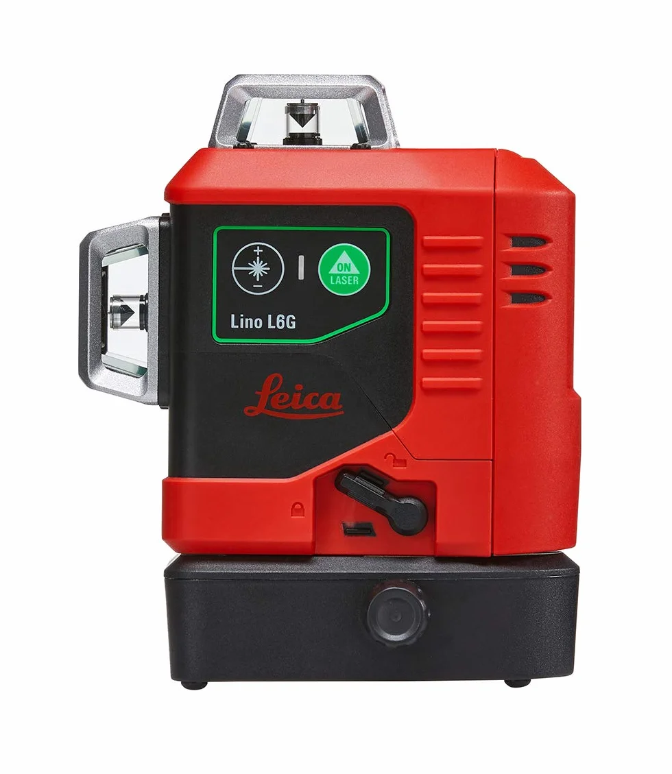 Leica Lino L6Gs – 3 x 360 stopni laser liniowy z akumulatorem litowo-jonowym i ładowarką w torbie (zielony laser, obszar roboczy: 35 m)