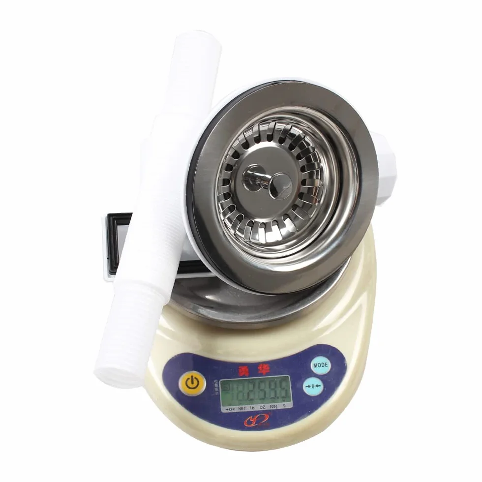 Talea 304 stal nierdzewna 5,5 cm długa śruba zlew kuchenny 114 mm miska typ odpływ sitko odpływowe z przelewem 2 typy przepływ XK186GE
