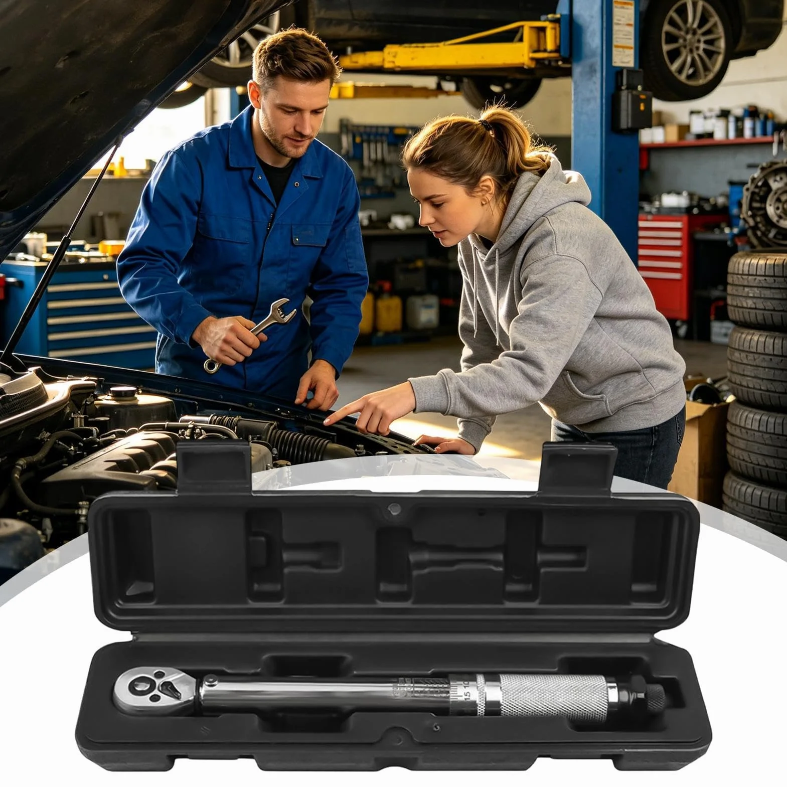 Klucz Dynamometryczny 72-zębowe narzędzie konserwacyjne 20-230 Nm z 72 | Przyjazny Dla Początkujących Klucz Dynamometryczny do domu, przemysłu, biura, warsztatu, na zewnątrz, do samochodów,
