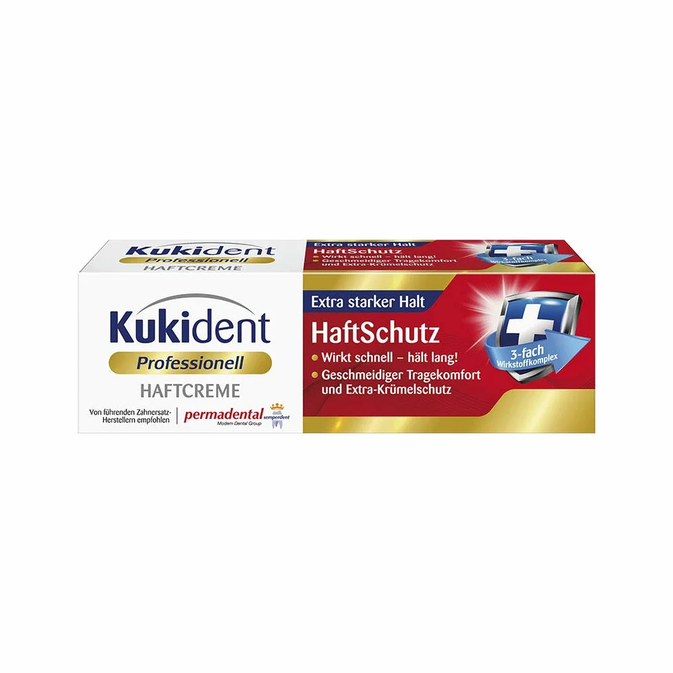 Kukident Zestaw 6 mocnych kremów samoprzylepnych, 40 g