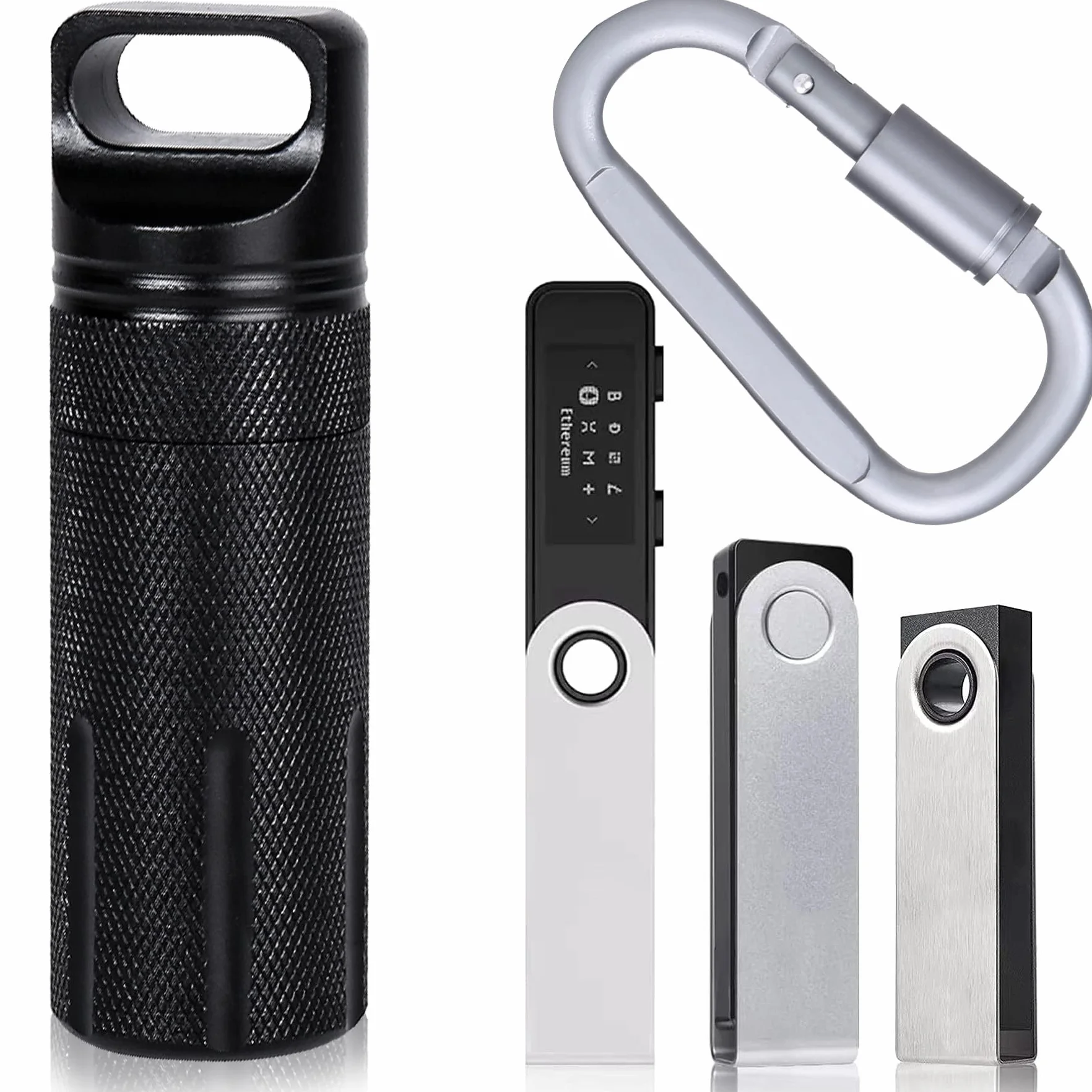 Aenllosi Do Ledger Nano X, Ledger Nano S Plus i Ledger Nano S - Etui ognioodporne, wodoodporne, stop